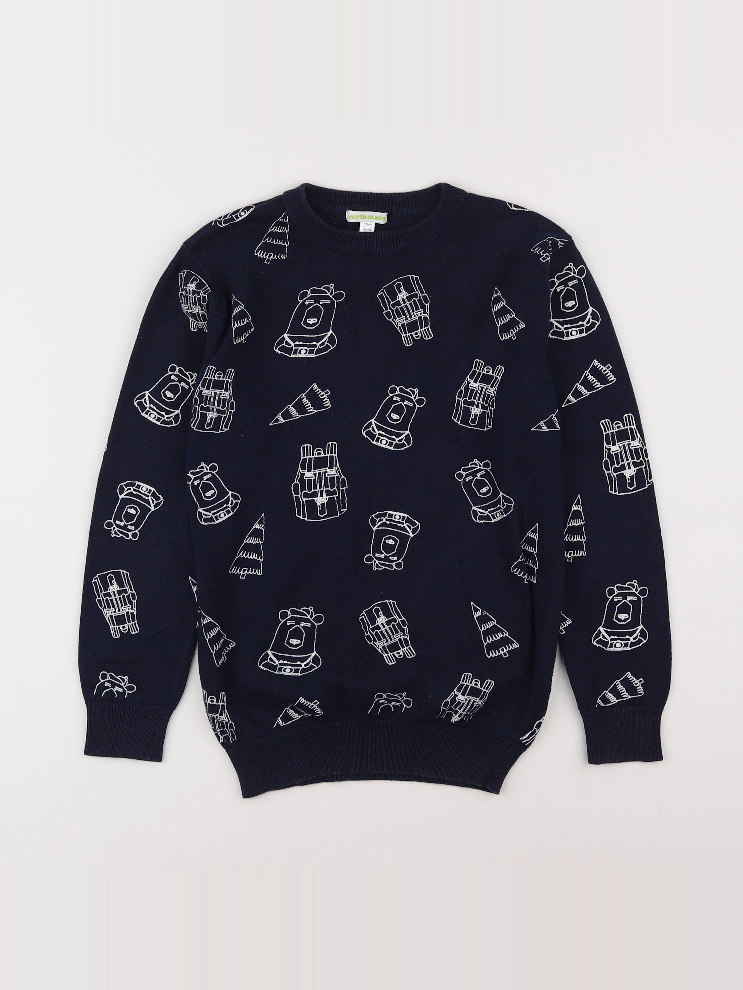 Vertbaudet - pull bleu - 10 ans