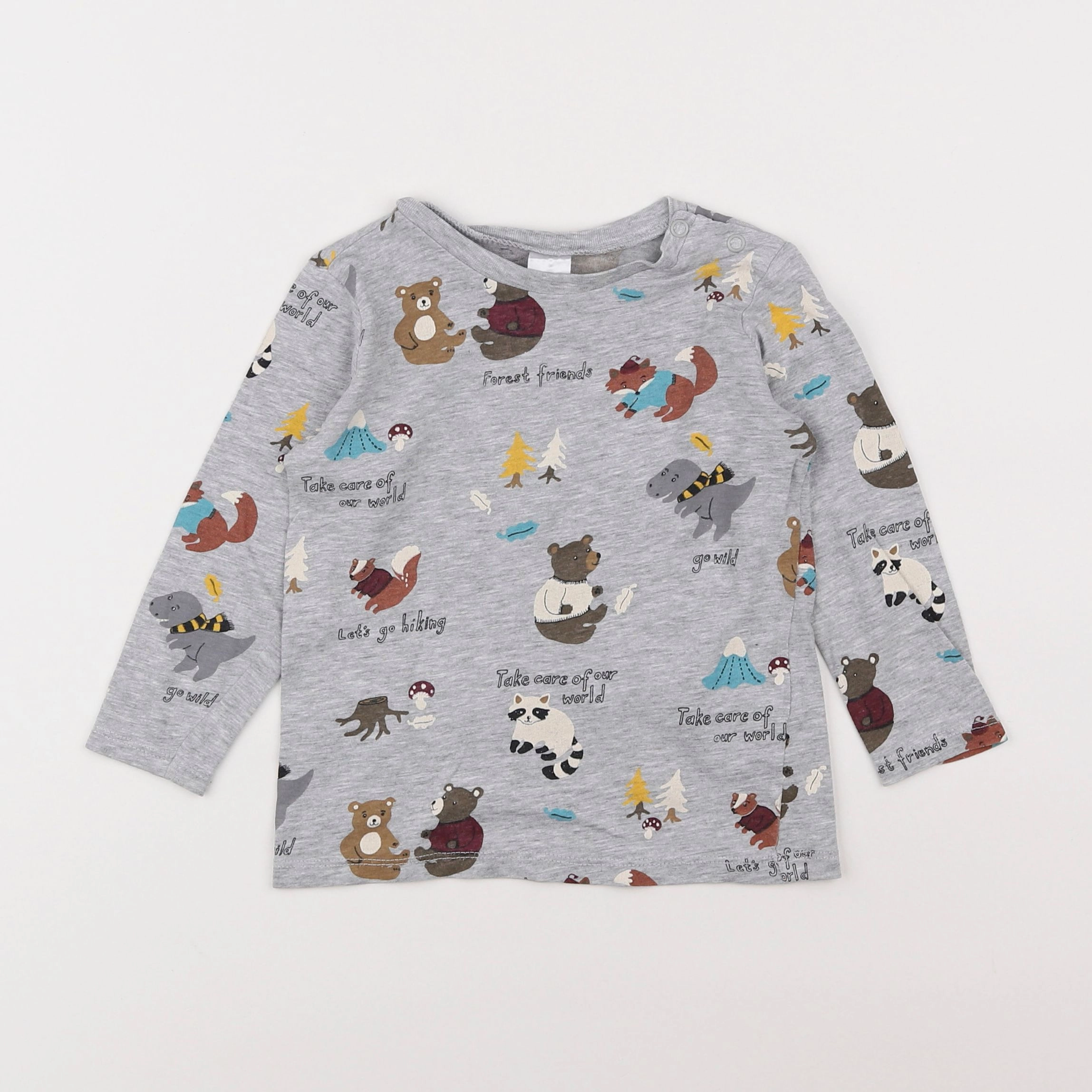 H&M - tee-shirt gris - 12/18 mois