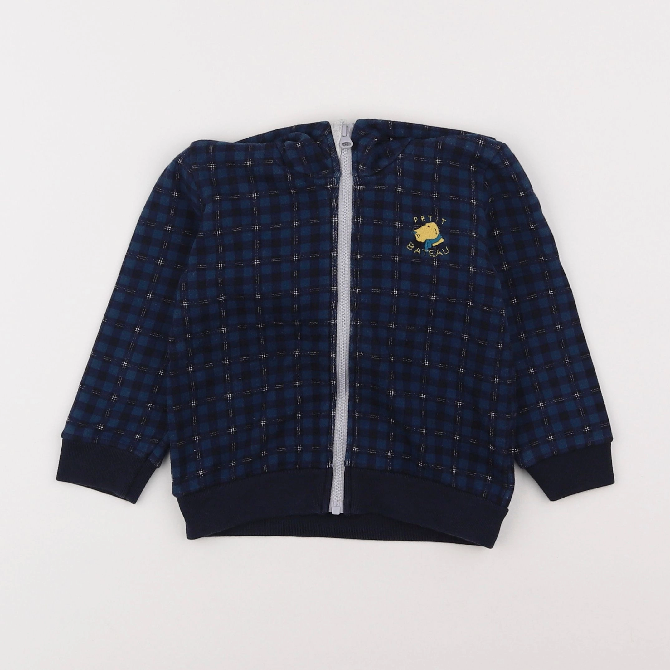 Petit Bateau - sweat bleu - 2 ans