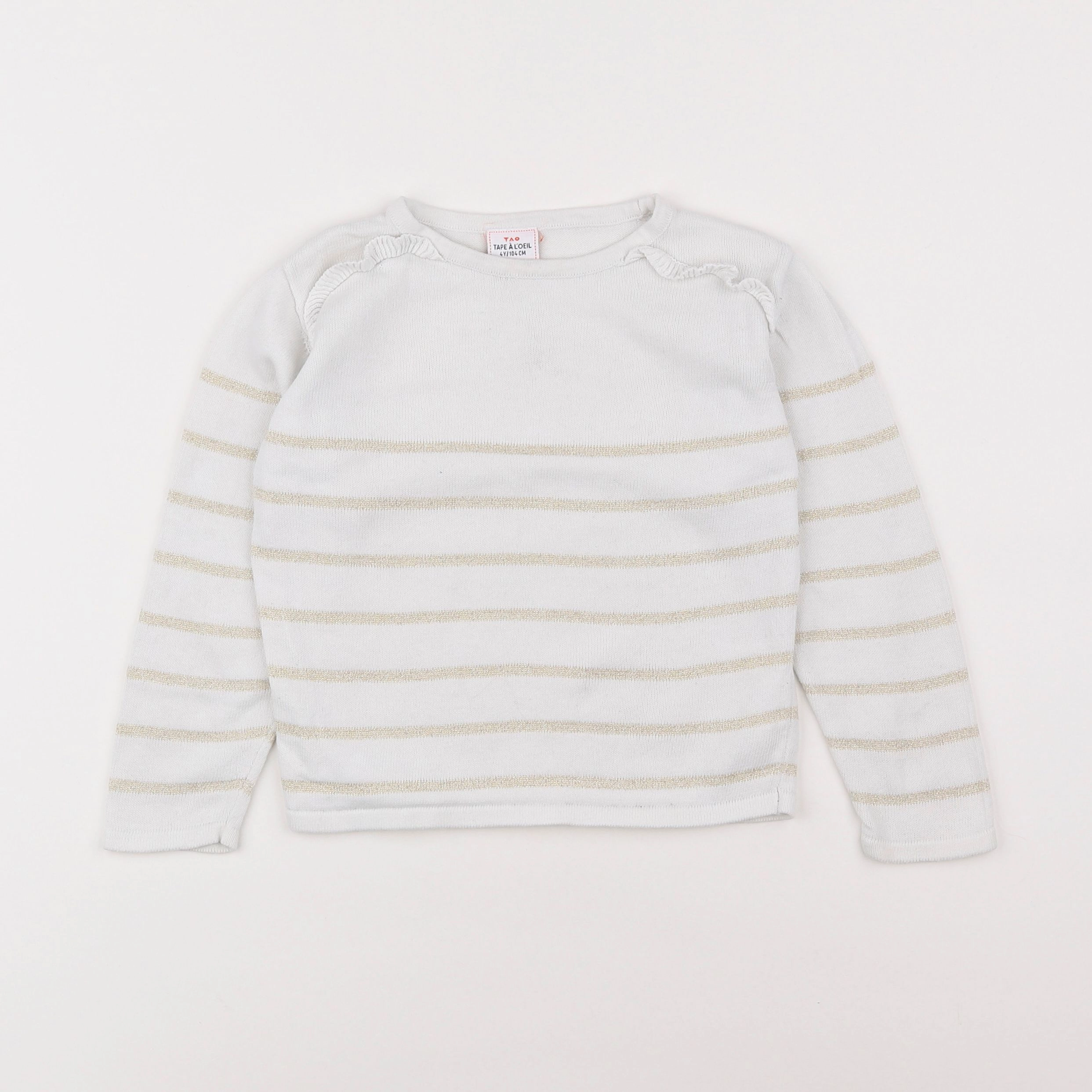 Tape à l'oeil - pull beige, or - 4 ans