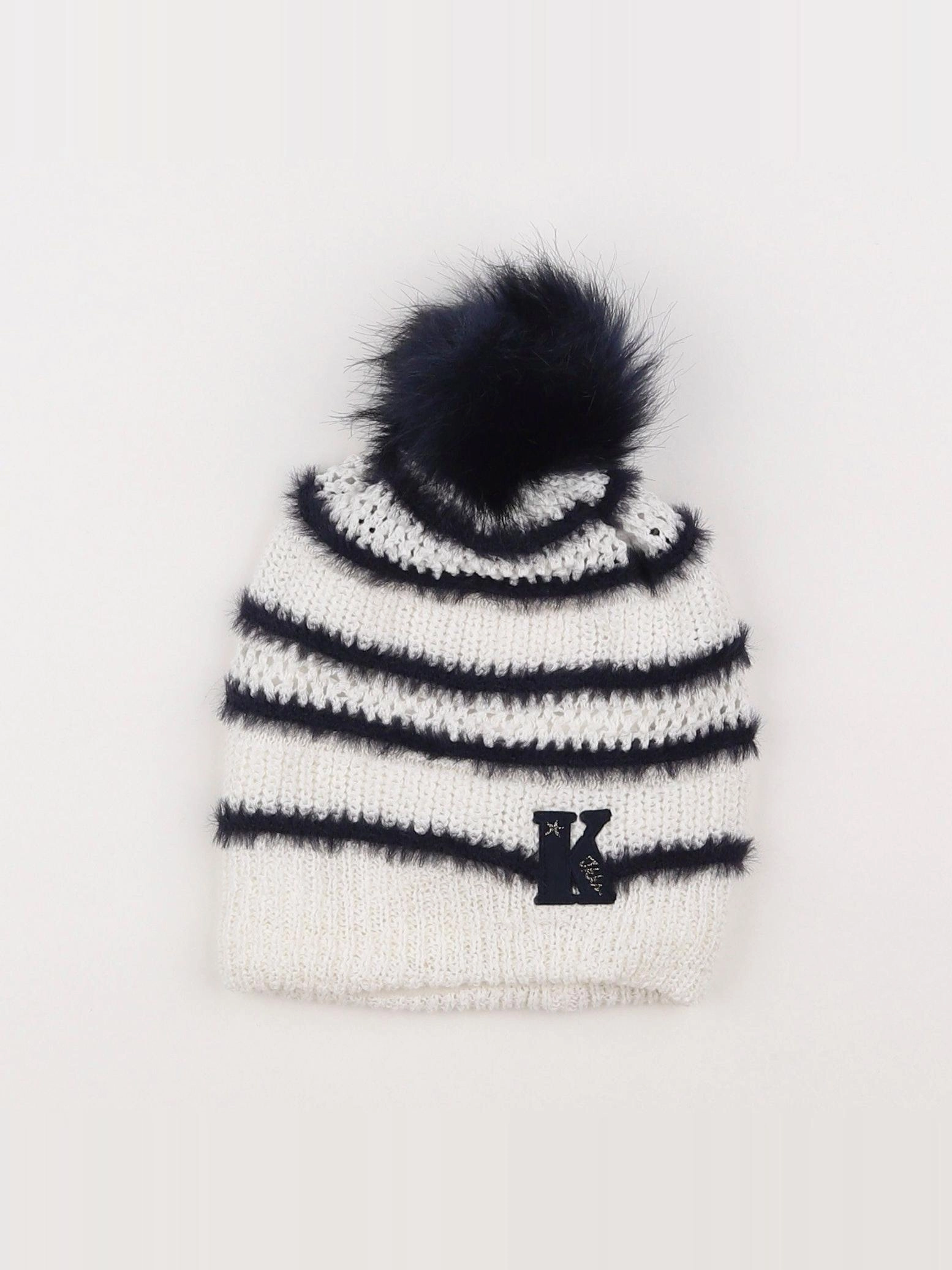 IKKS - bonnet blanc - 4/5 ans