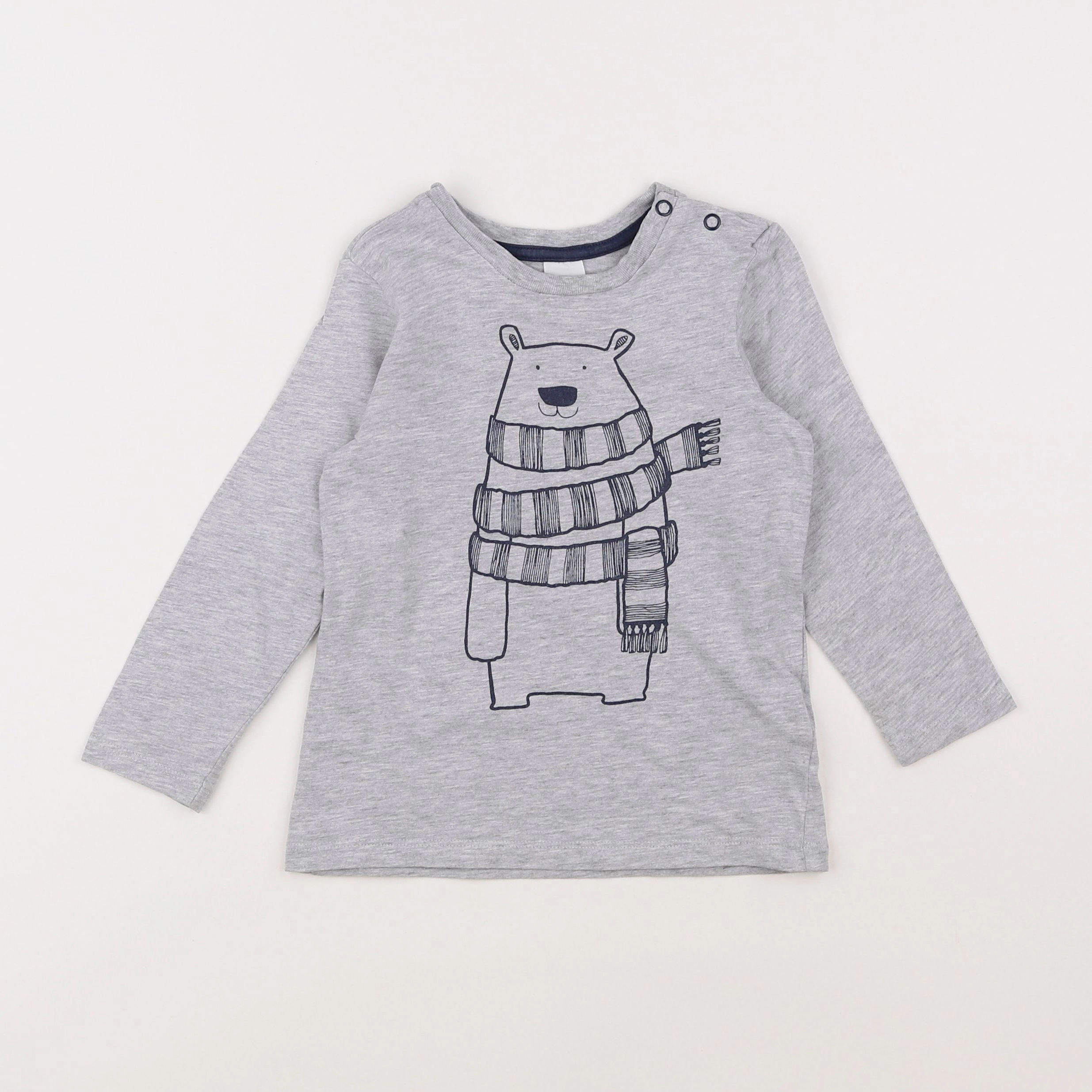 H&M - tee-shirt gris - 12/18 mois