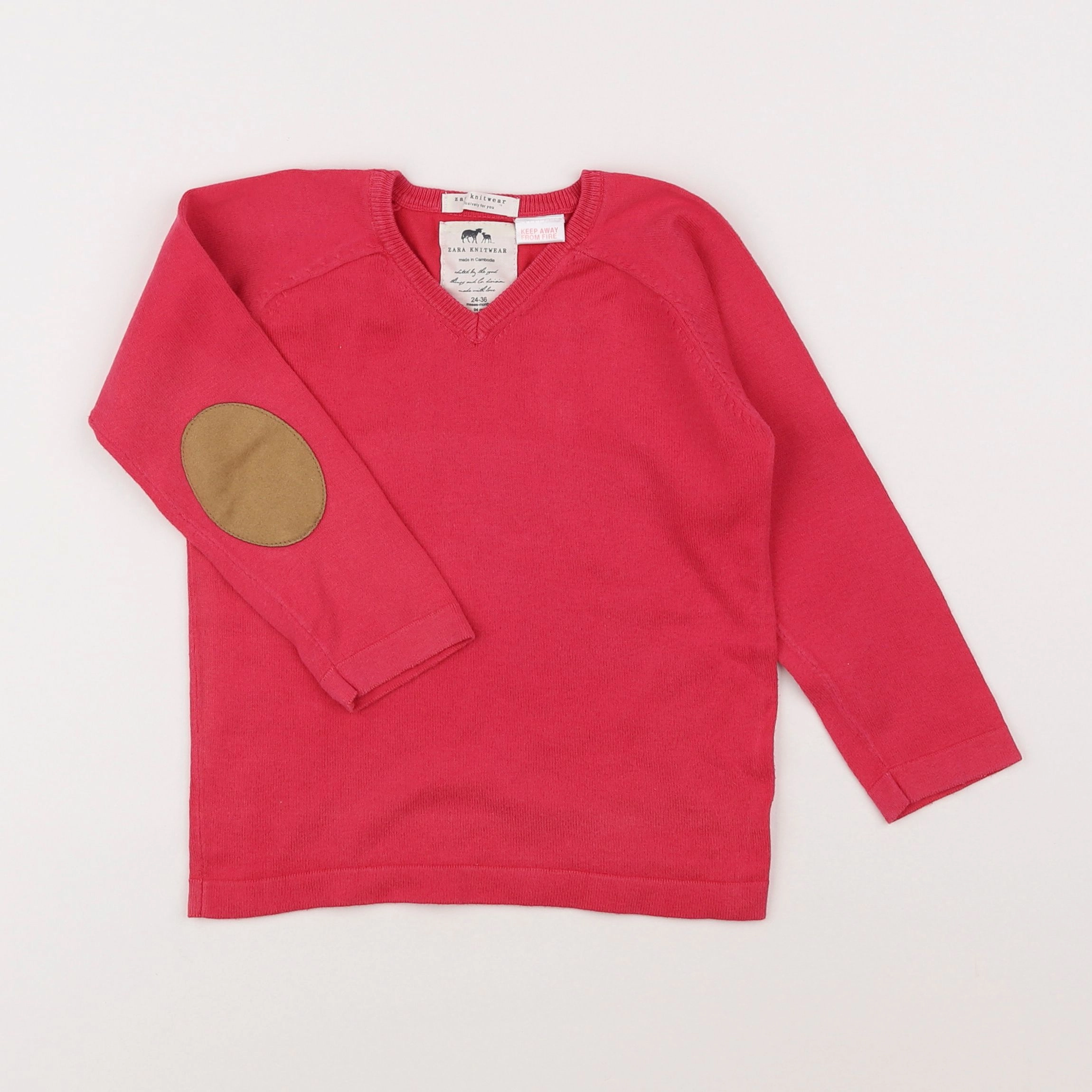 Zara - pull rose - 2/3 ans