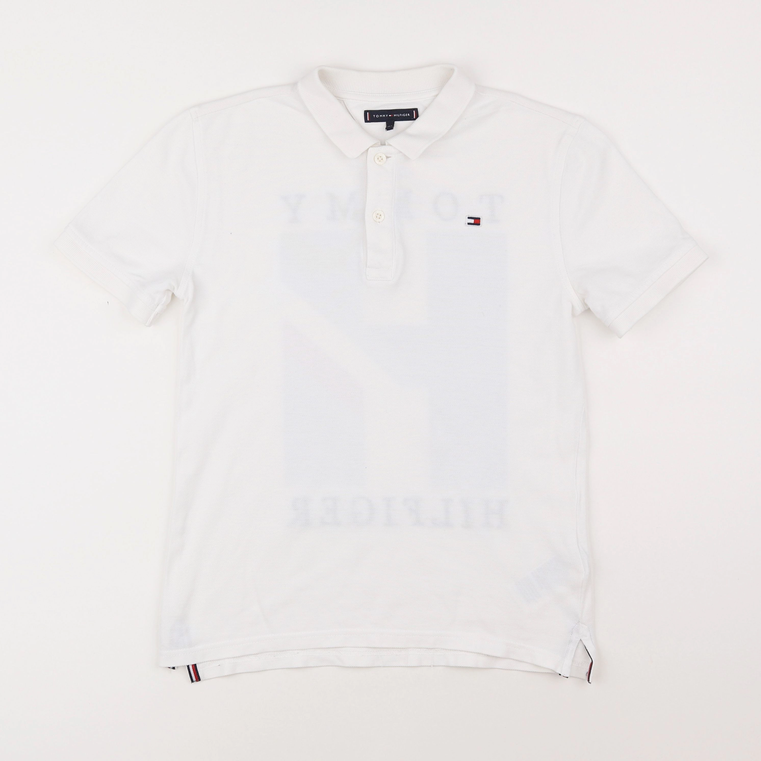 Tommy Hilfiger - polo imprimé au dos blanc - 12 ans