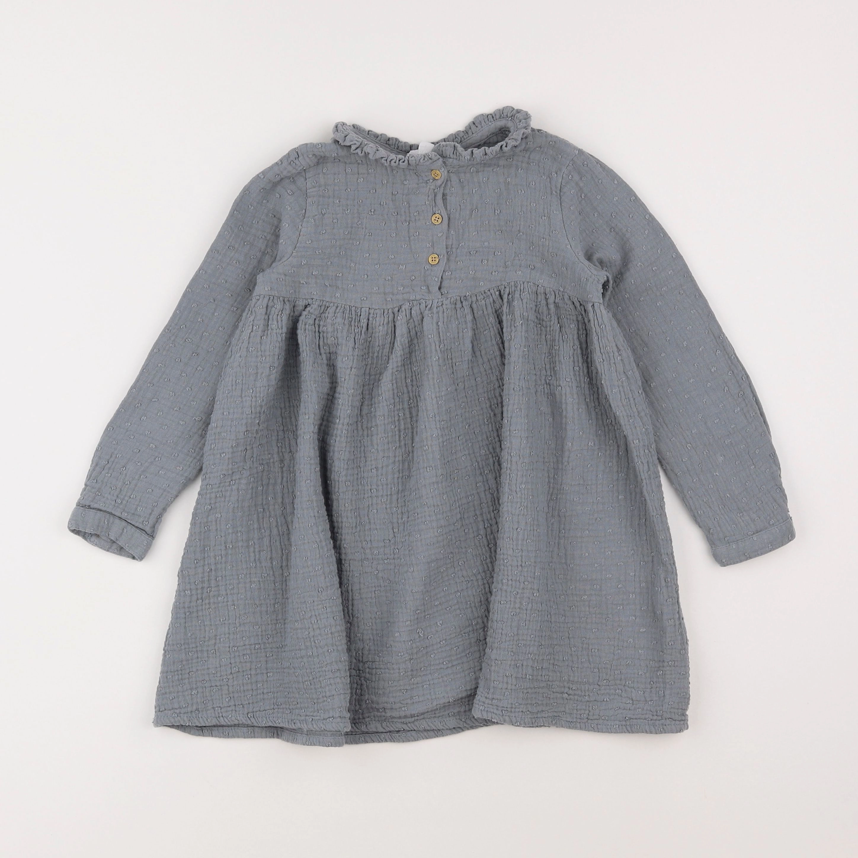 Vertbaudet - robe gris - 6 ans