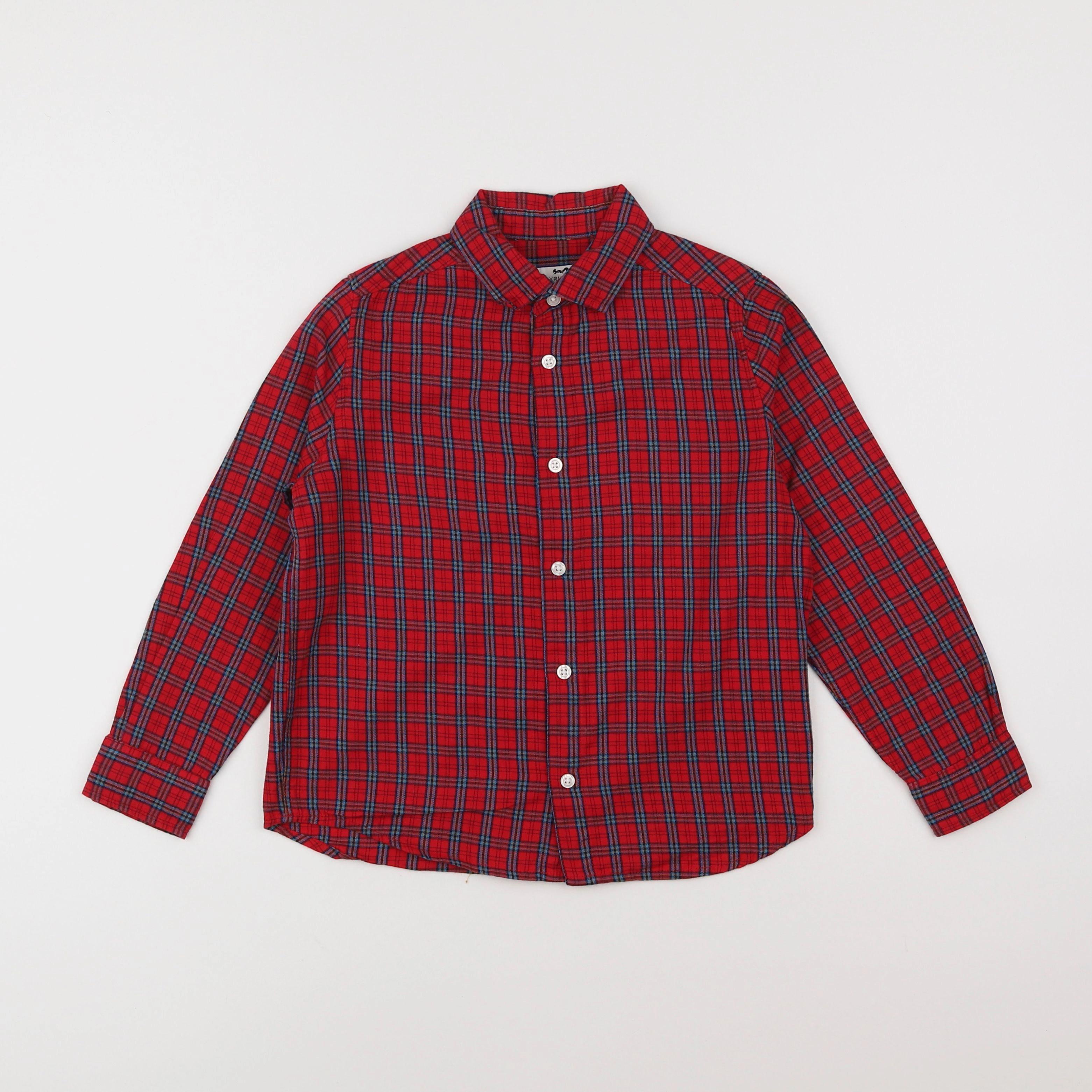 Cyrillus - chemise rouge - 8 ans