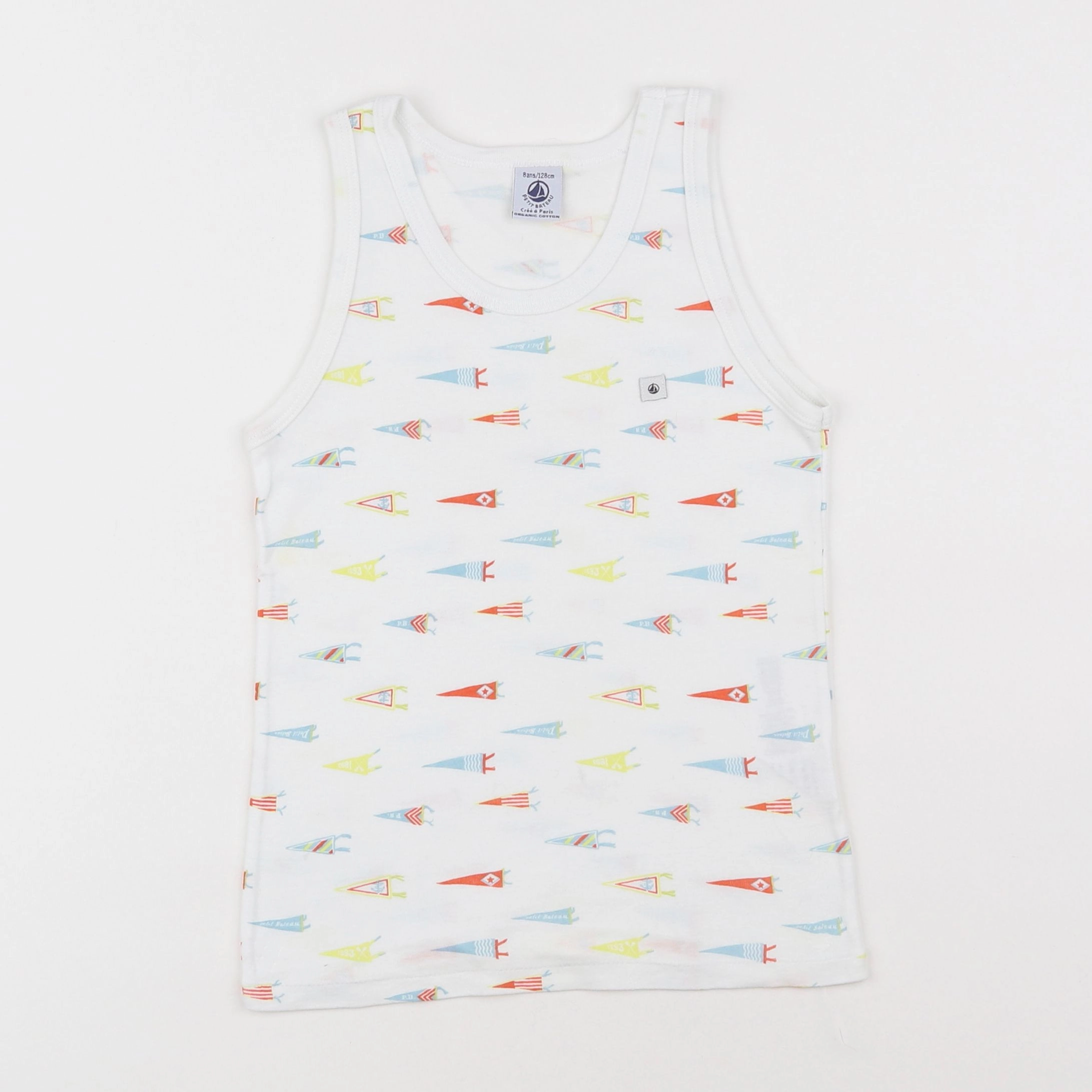 Petit Bateau - maillot de corps blanc - 8 ans