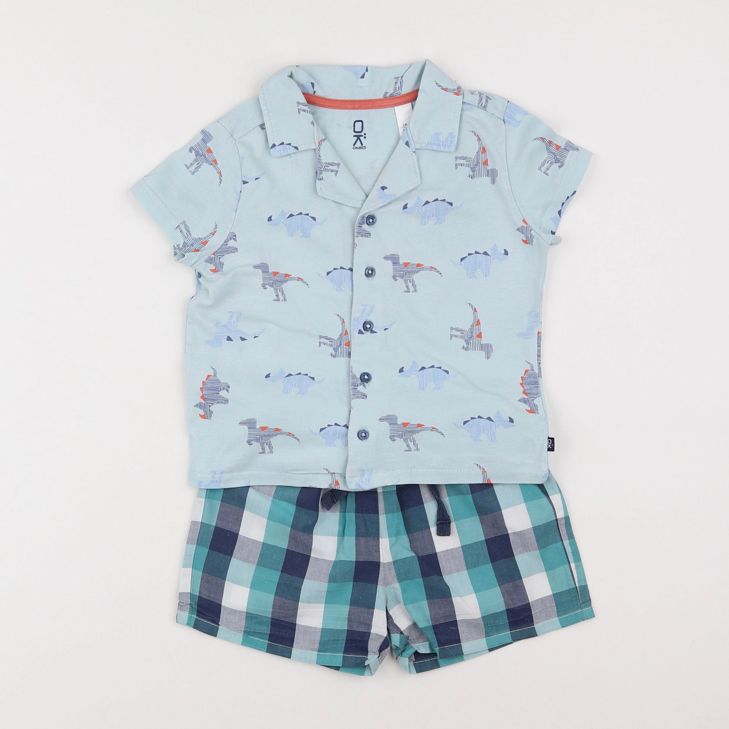 Okaidi - pyjama coton bleu - 2 ans