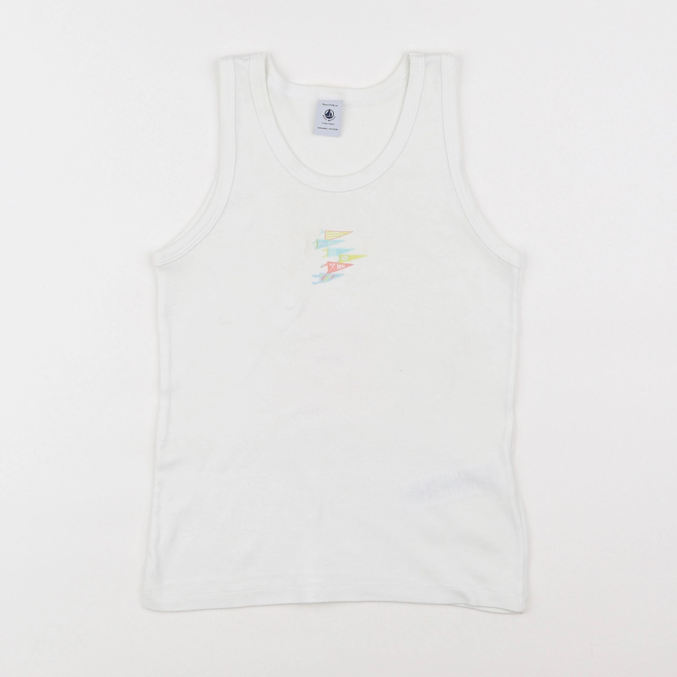 Petit Bateau - maillot de corps blanc - 8 ans