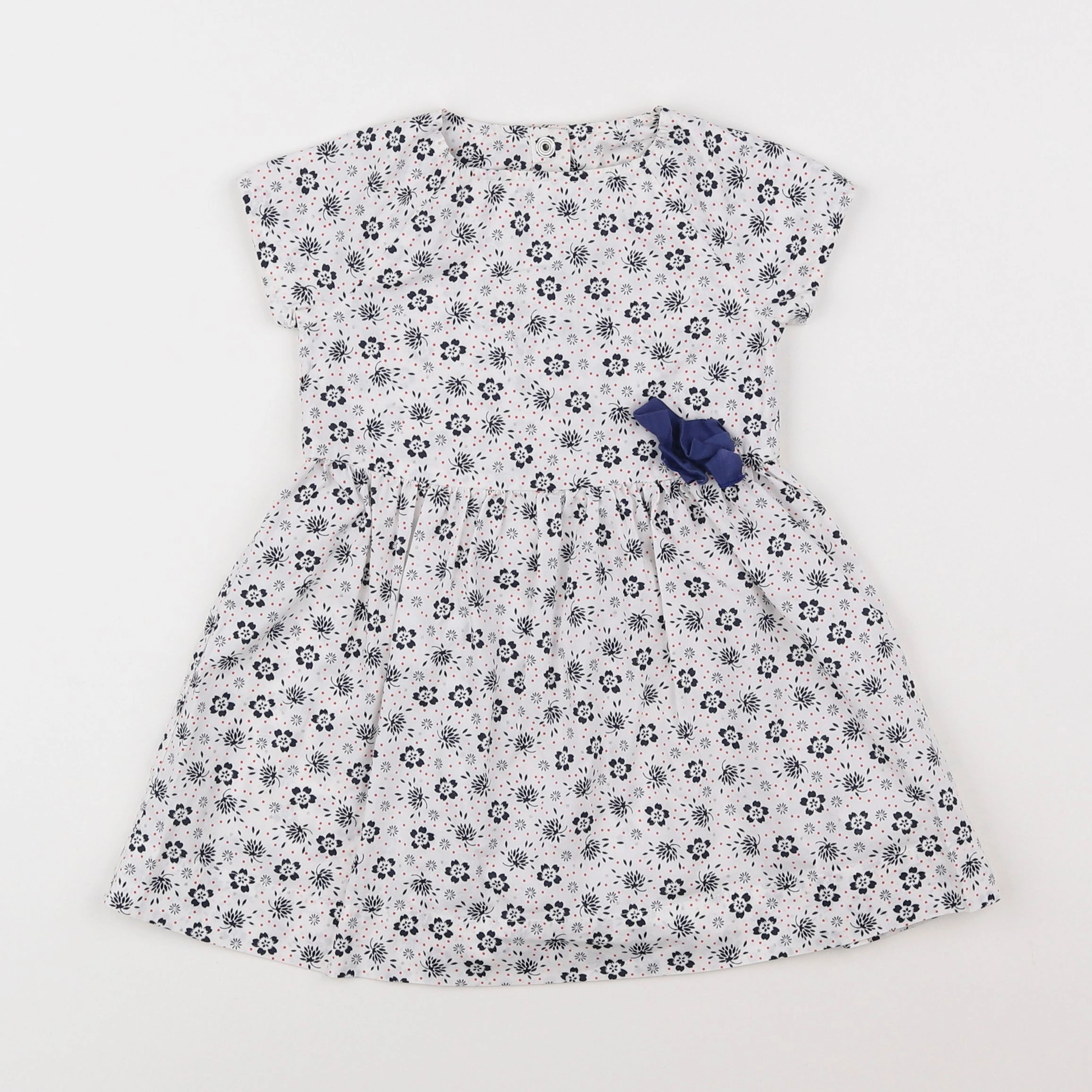 Petit Bateau - robe blanc - 18 mois