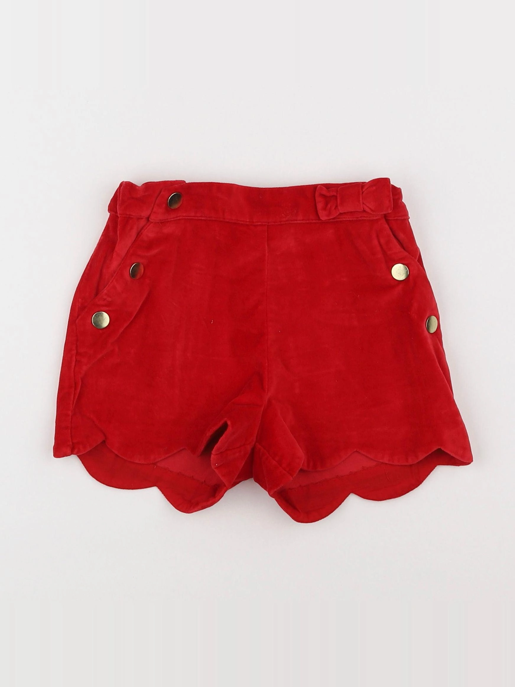 Vertbaudet - short rouge - 7 ans