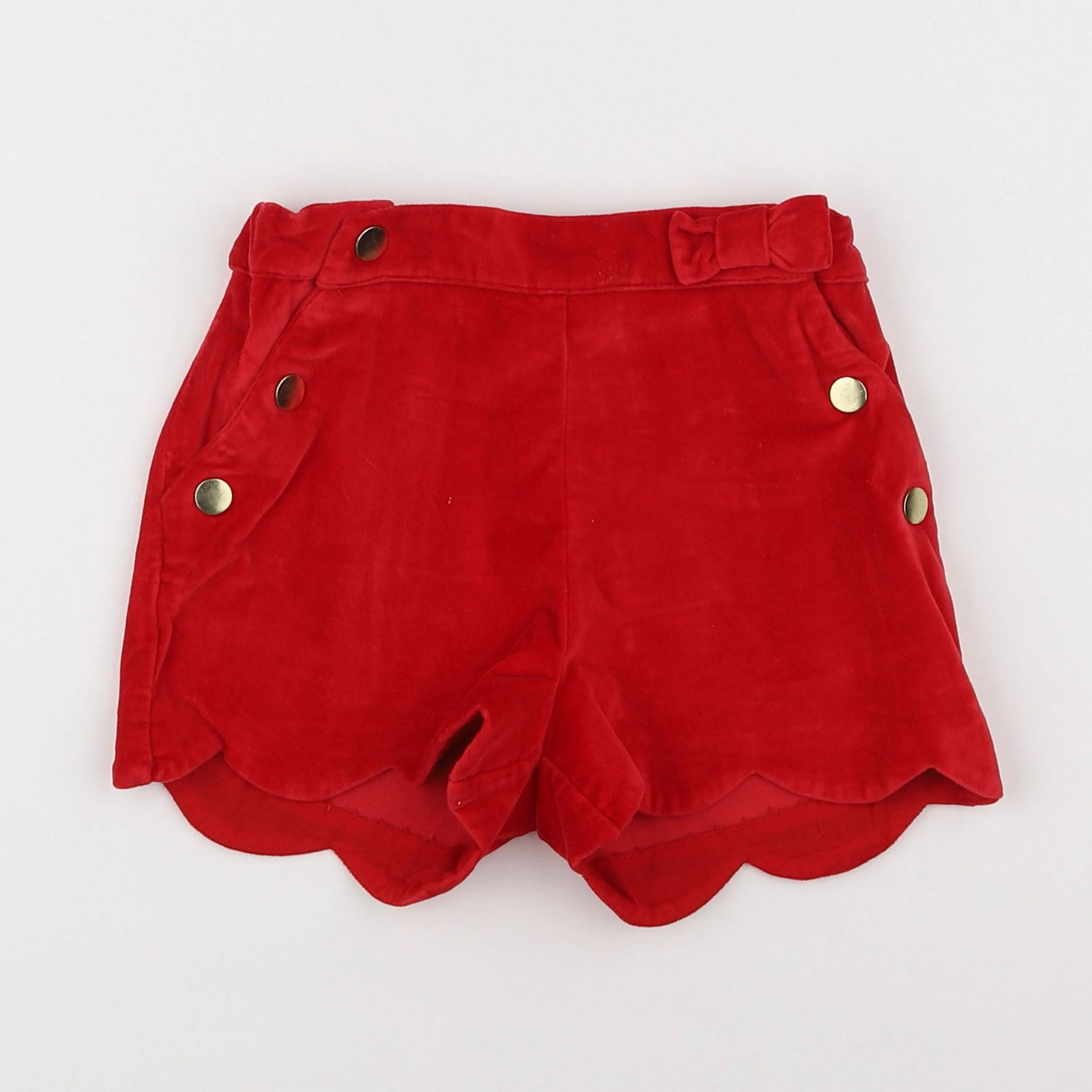 Vertbaudet - short rouge - 7 ans