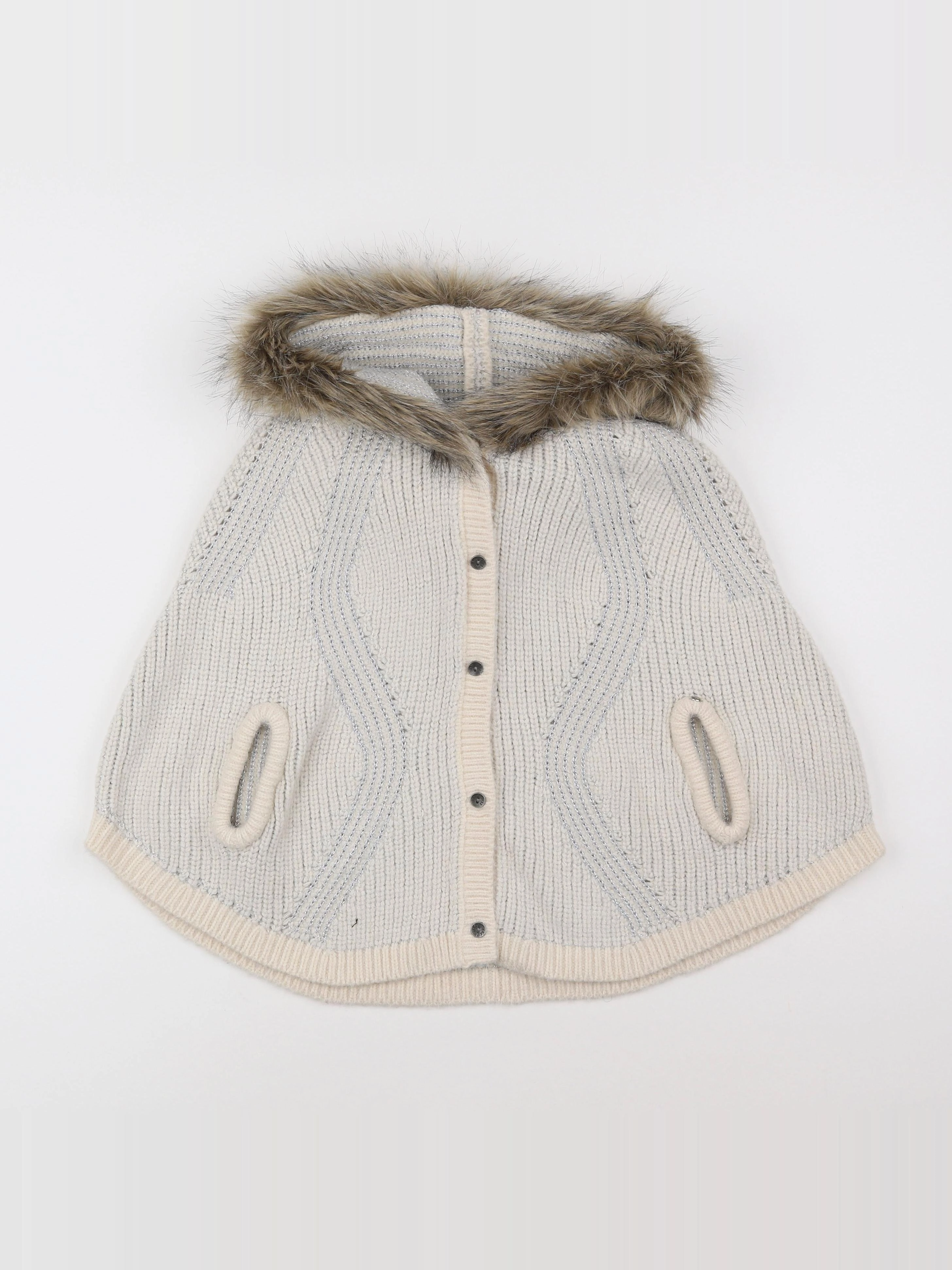 IKKS - cape beige, argent - 6 ans