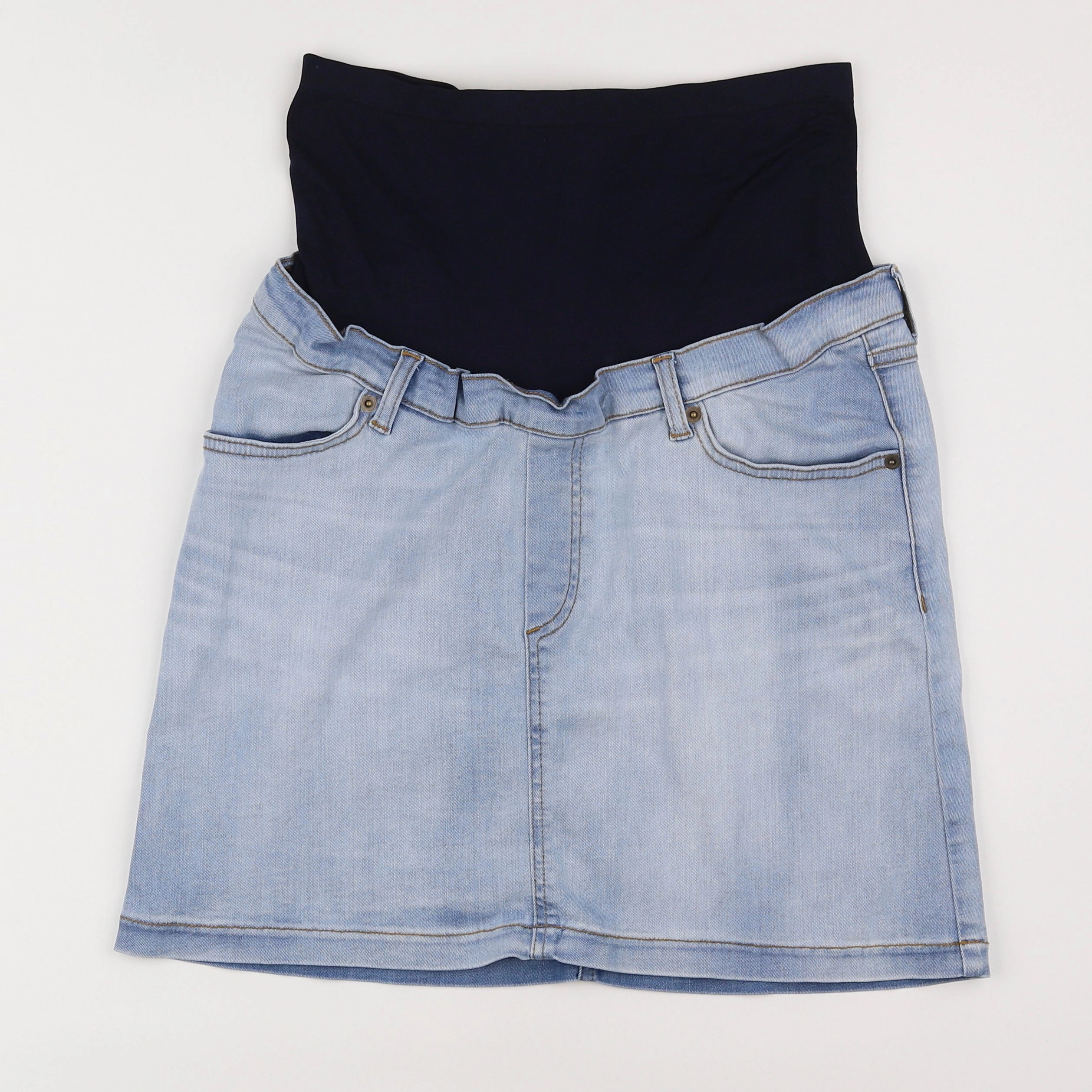 Envie de fraise - jupe grossesse bleu - 38