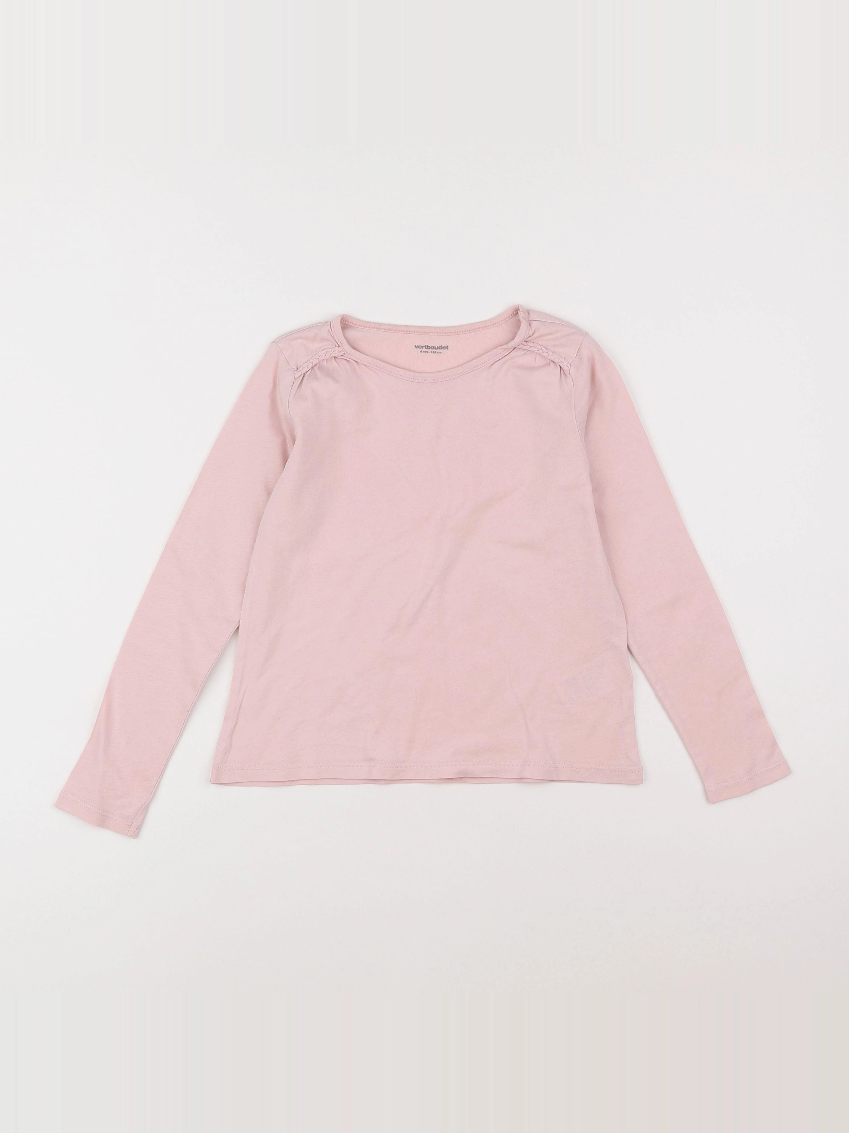 Vertbaudet - tee-shirt rose - 8 ans