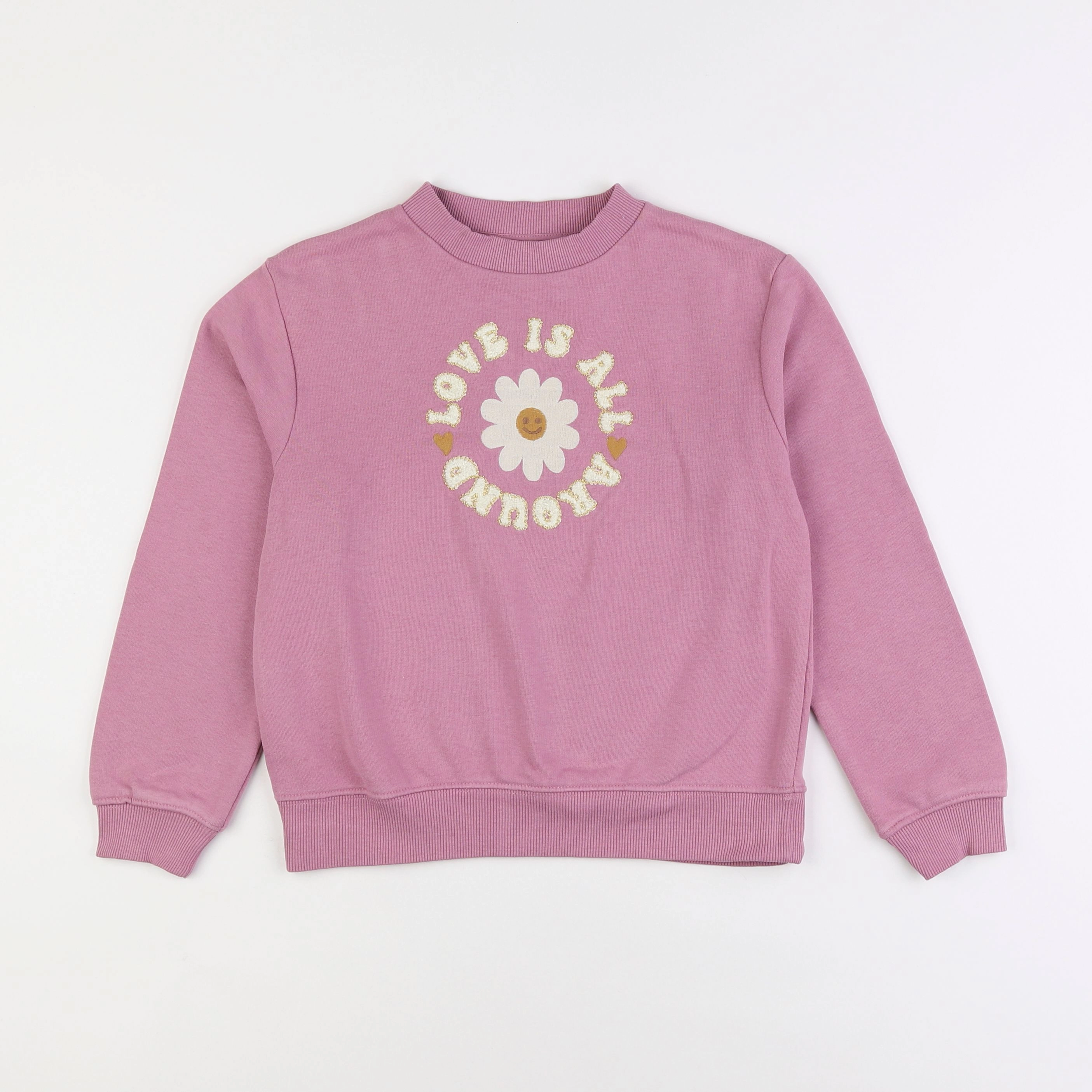 Vertbaudet - sweat violet - 8 ans