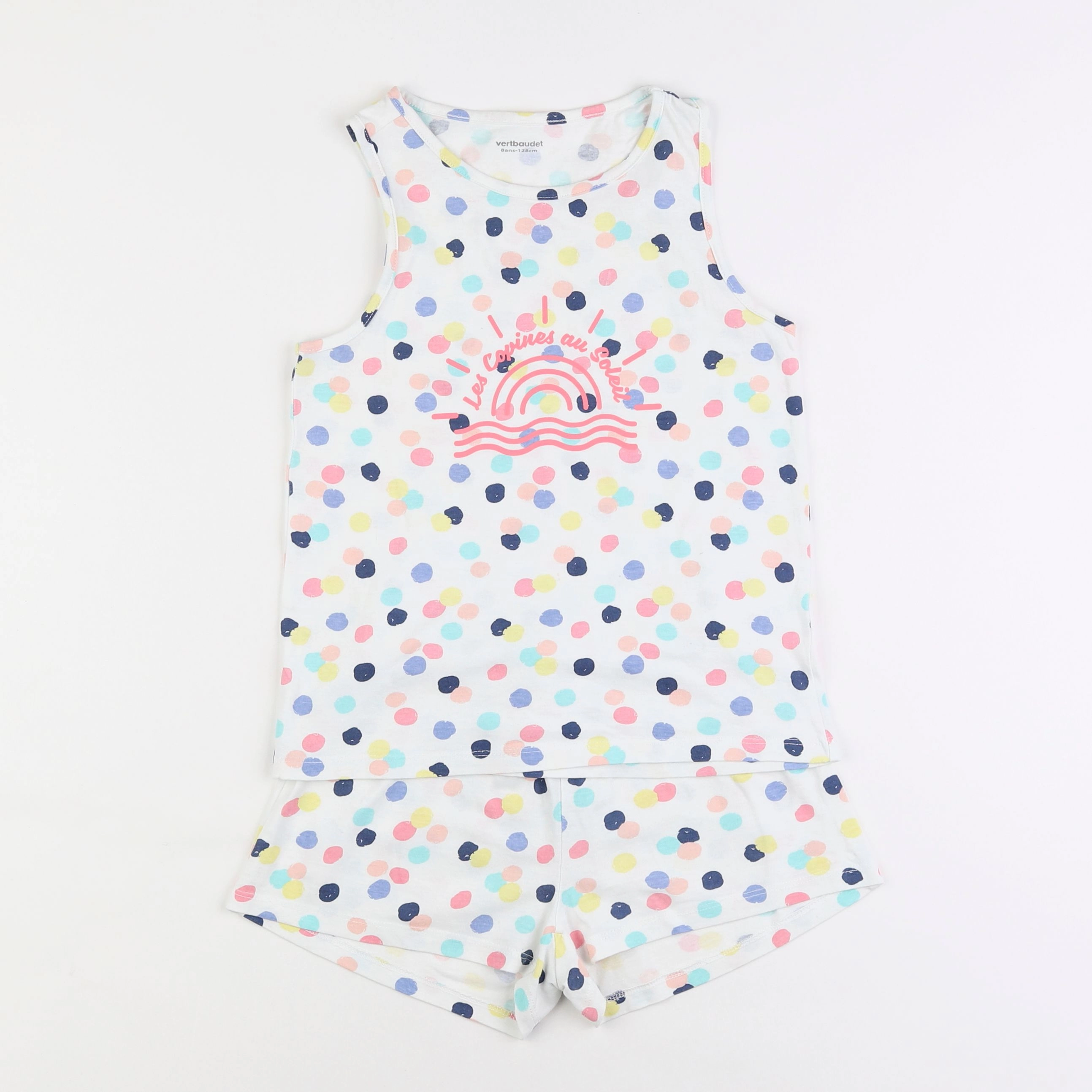 Vertbaudet - pyjama coton multicolore - 8 ans