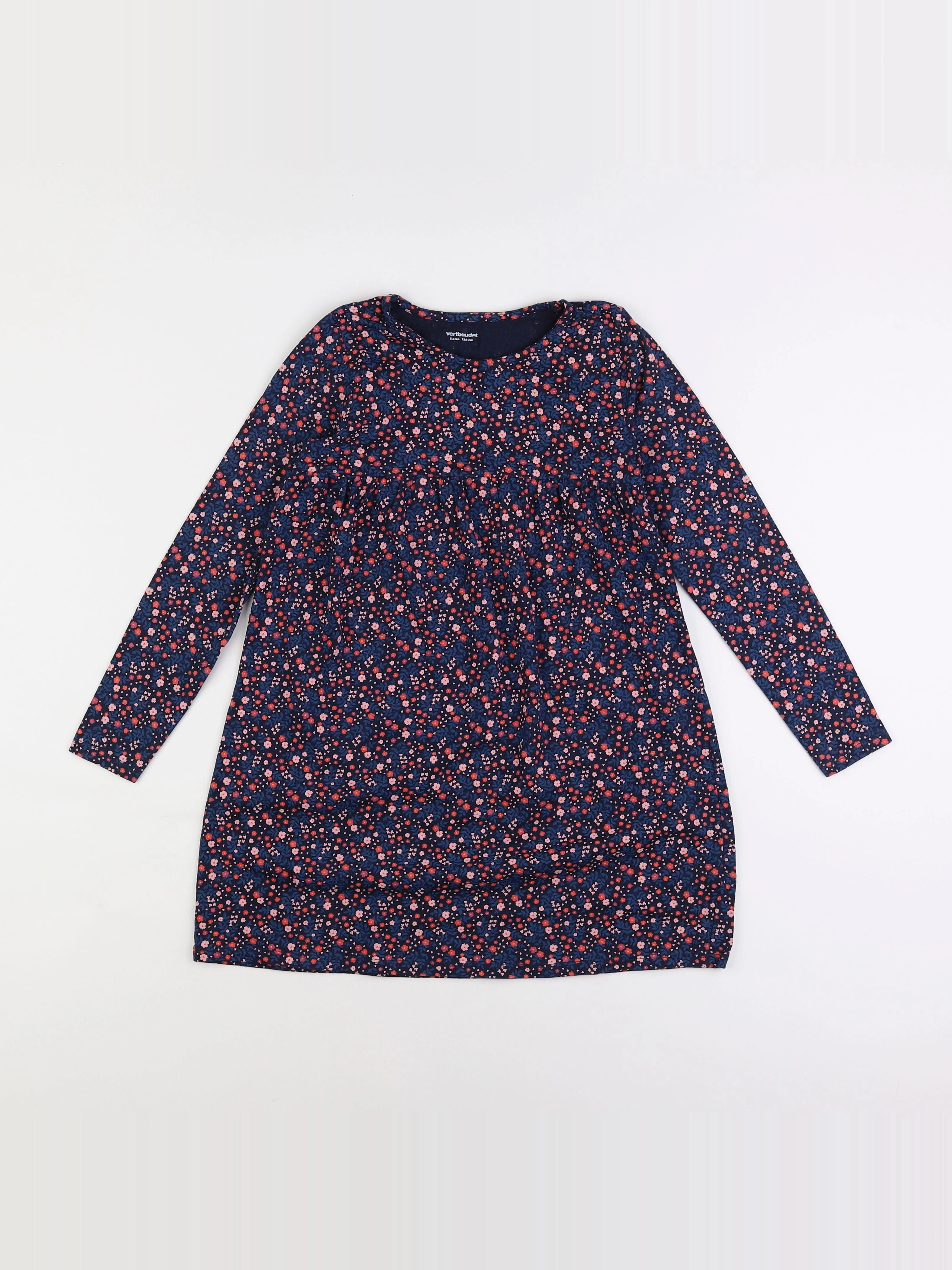 Vertbaudet - robe rose, bleu - 8 ans