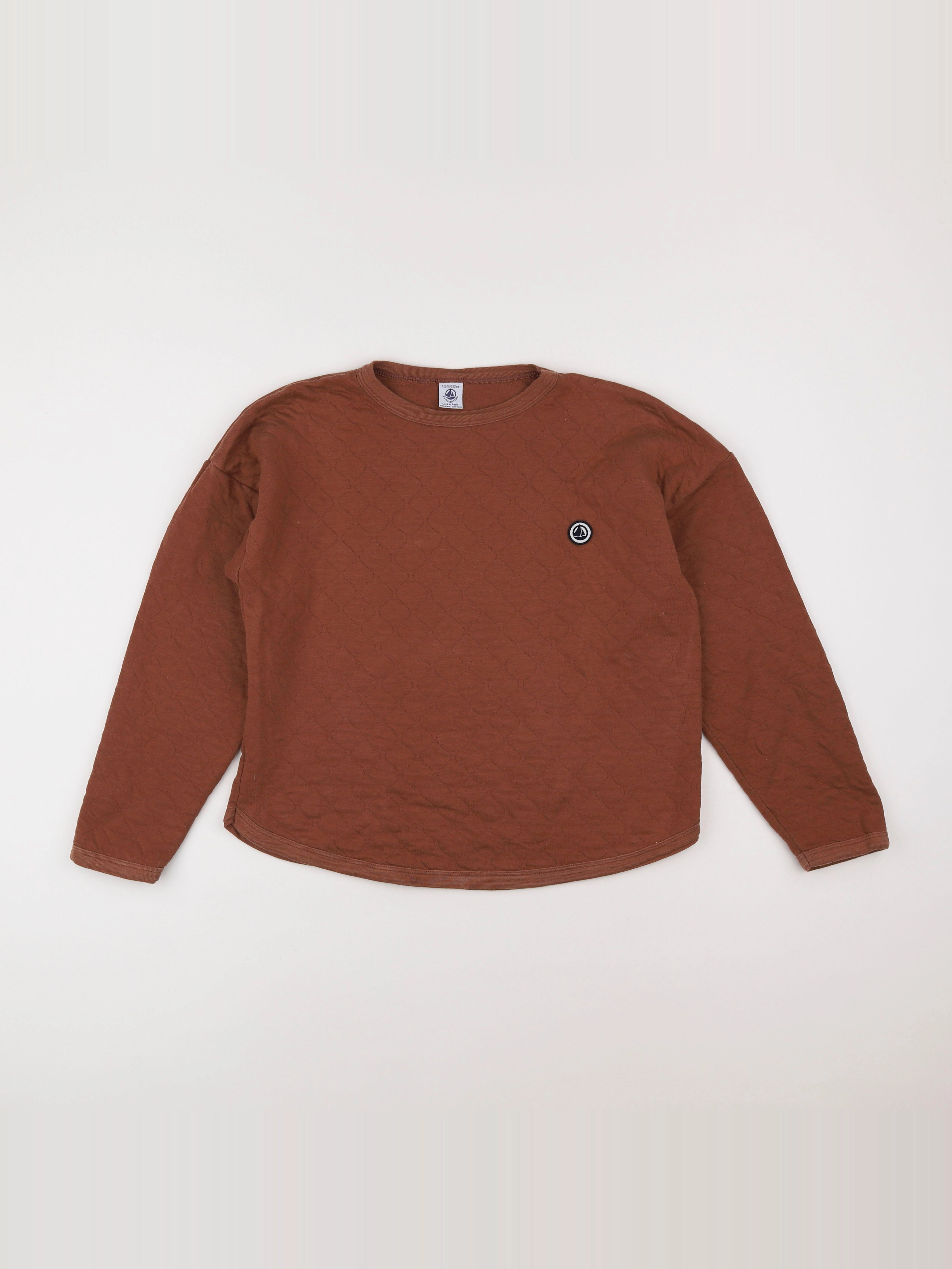 Petit Bateau - sweat marron - 12 ans