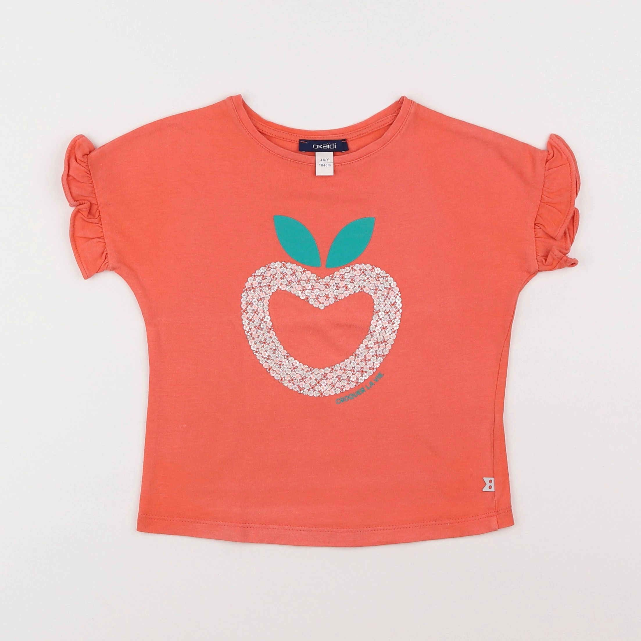 Okaidi - tee-shirt rose - 4 ans