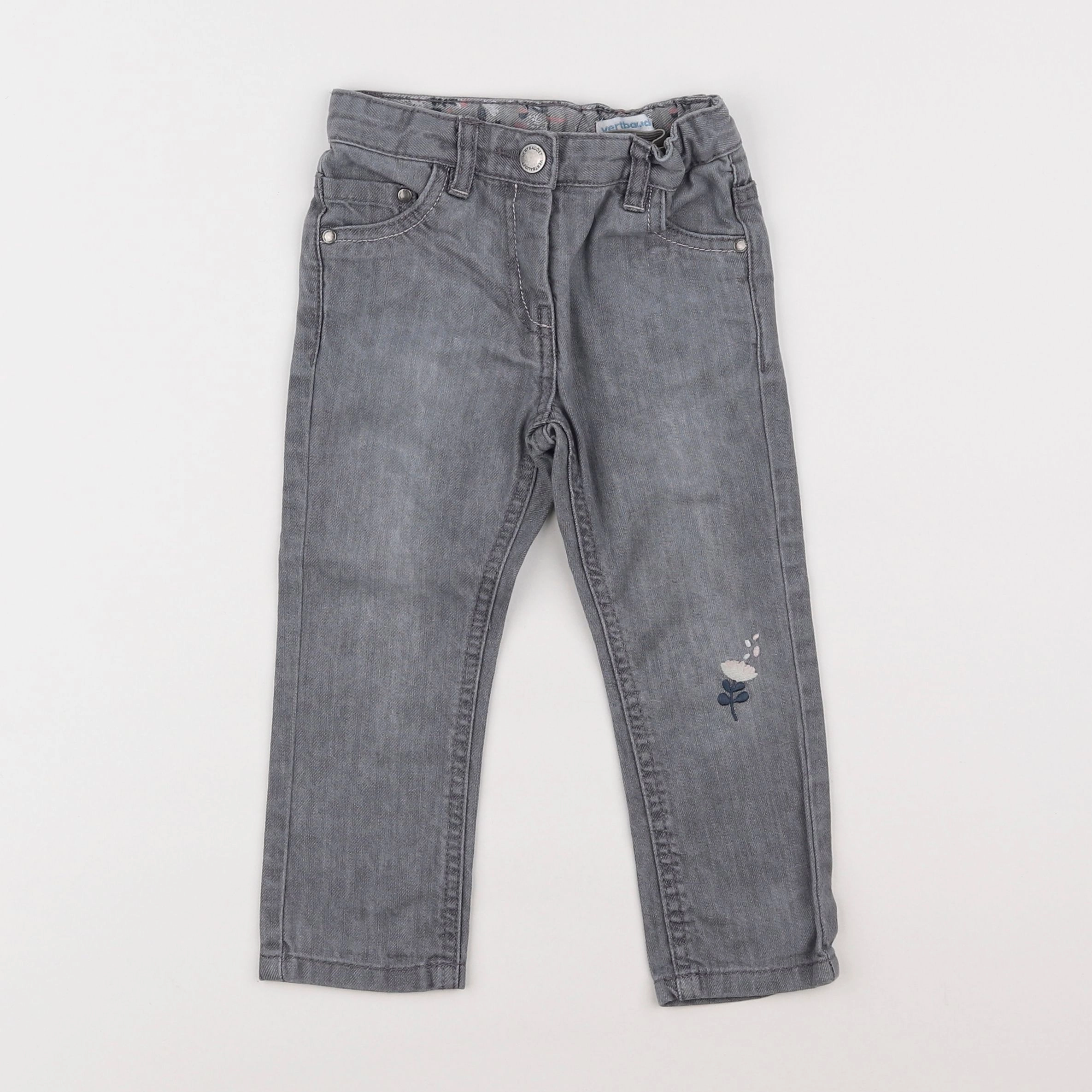 Vertbaudet - jean gris - 2 ans