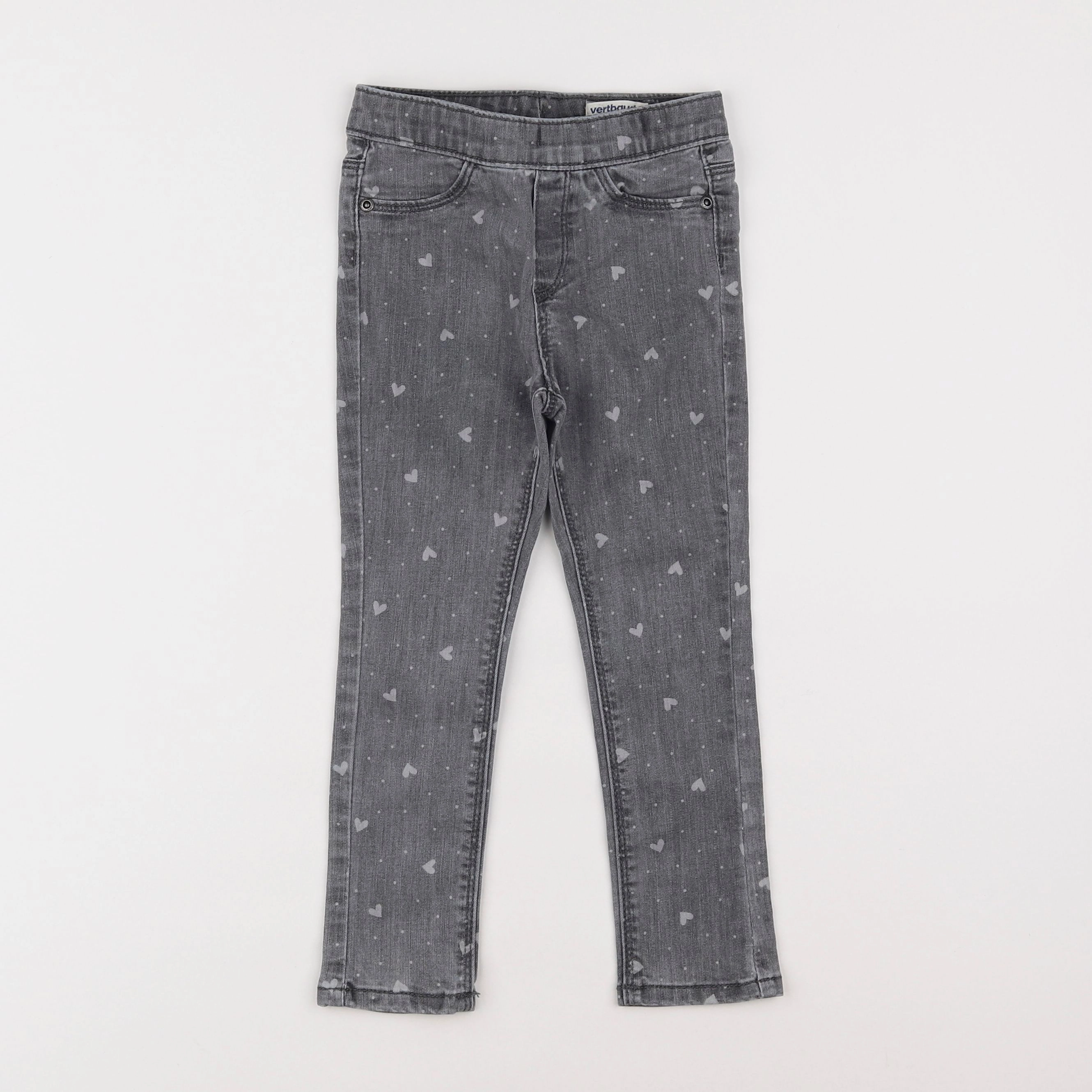 Vertbaudet - jegging gris - 4 ans