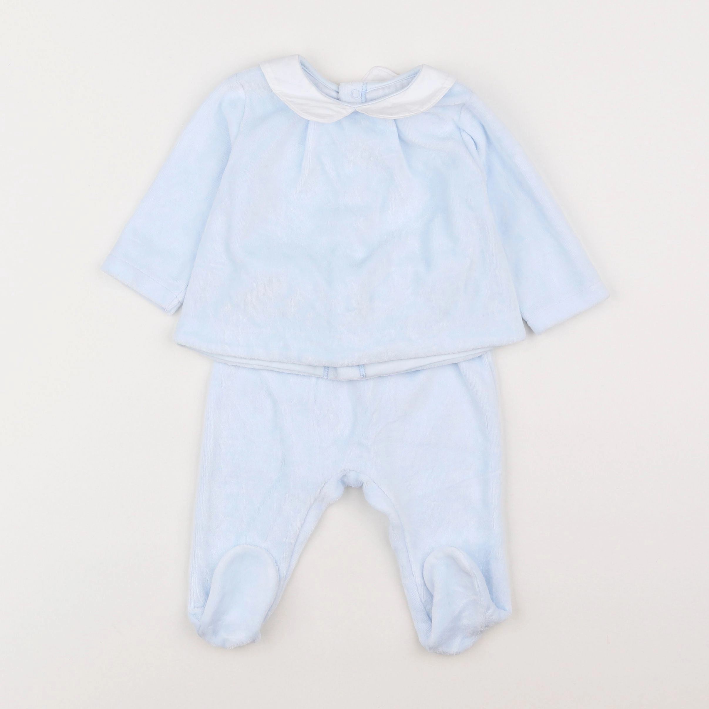 Jacadi - pyjama velours bleu - 6 mois