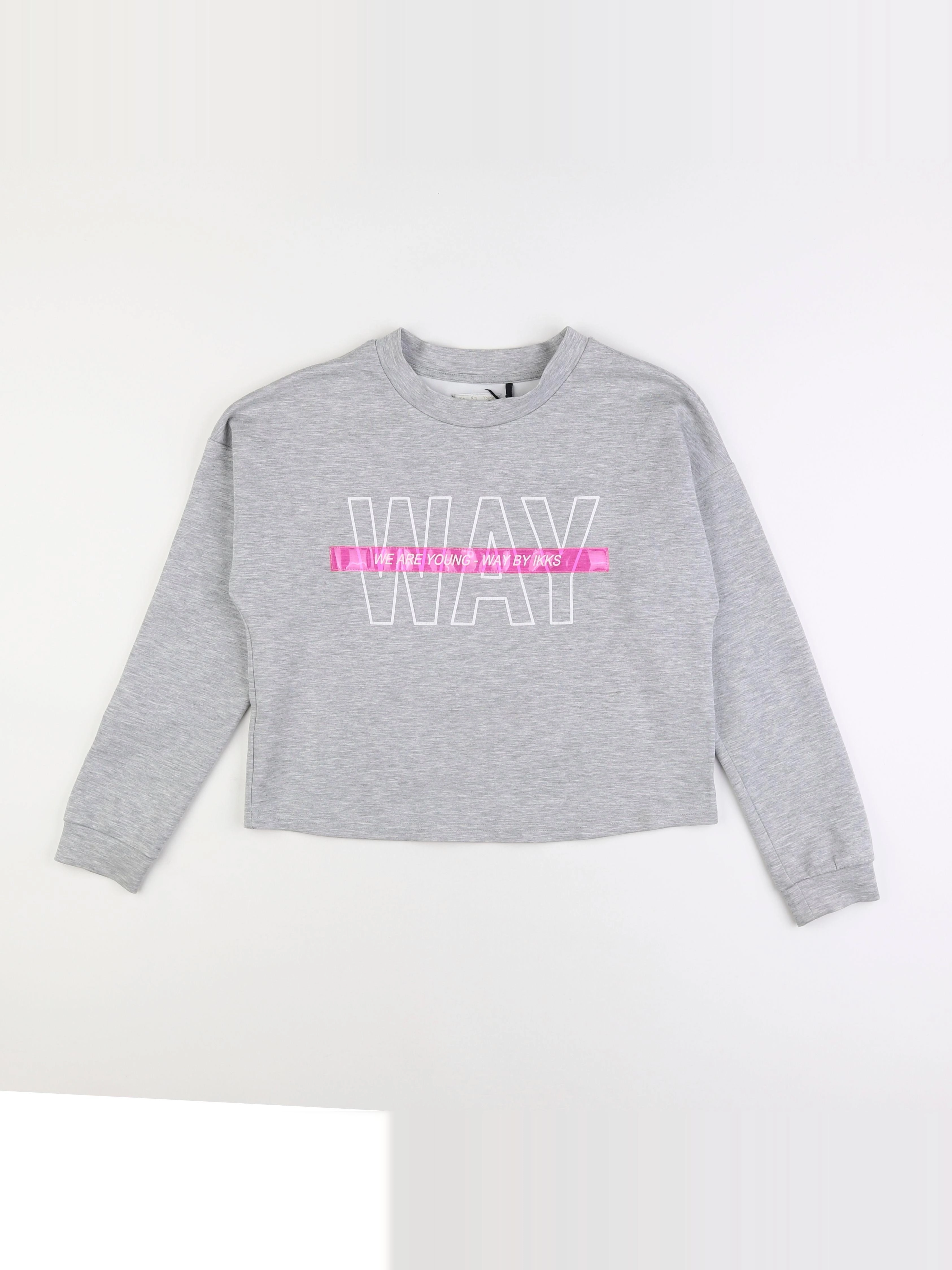 IKKS - sweat gris - 14 ans