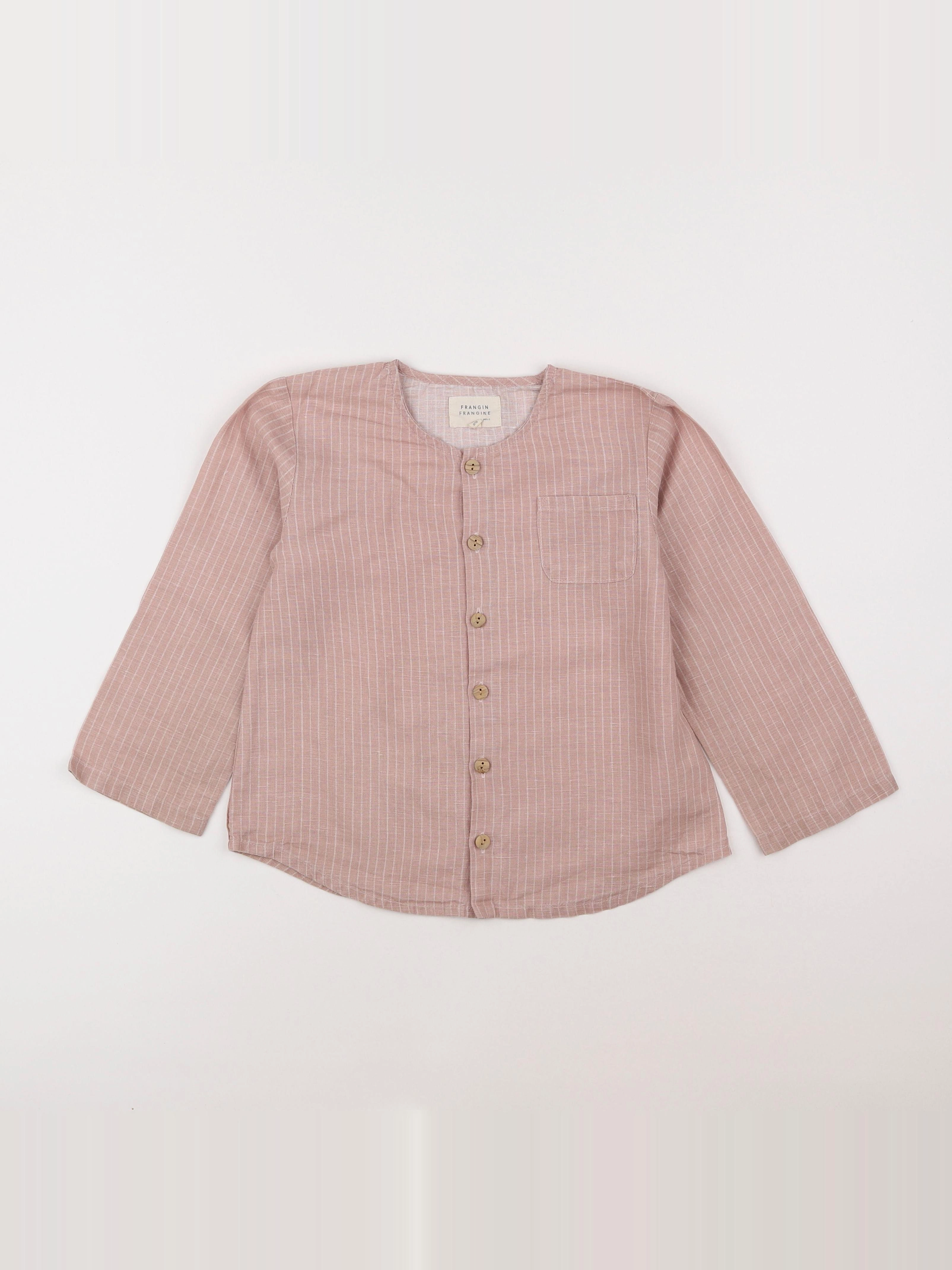 Frangin Frangine - chemise rose - 8 ans