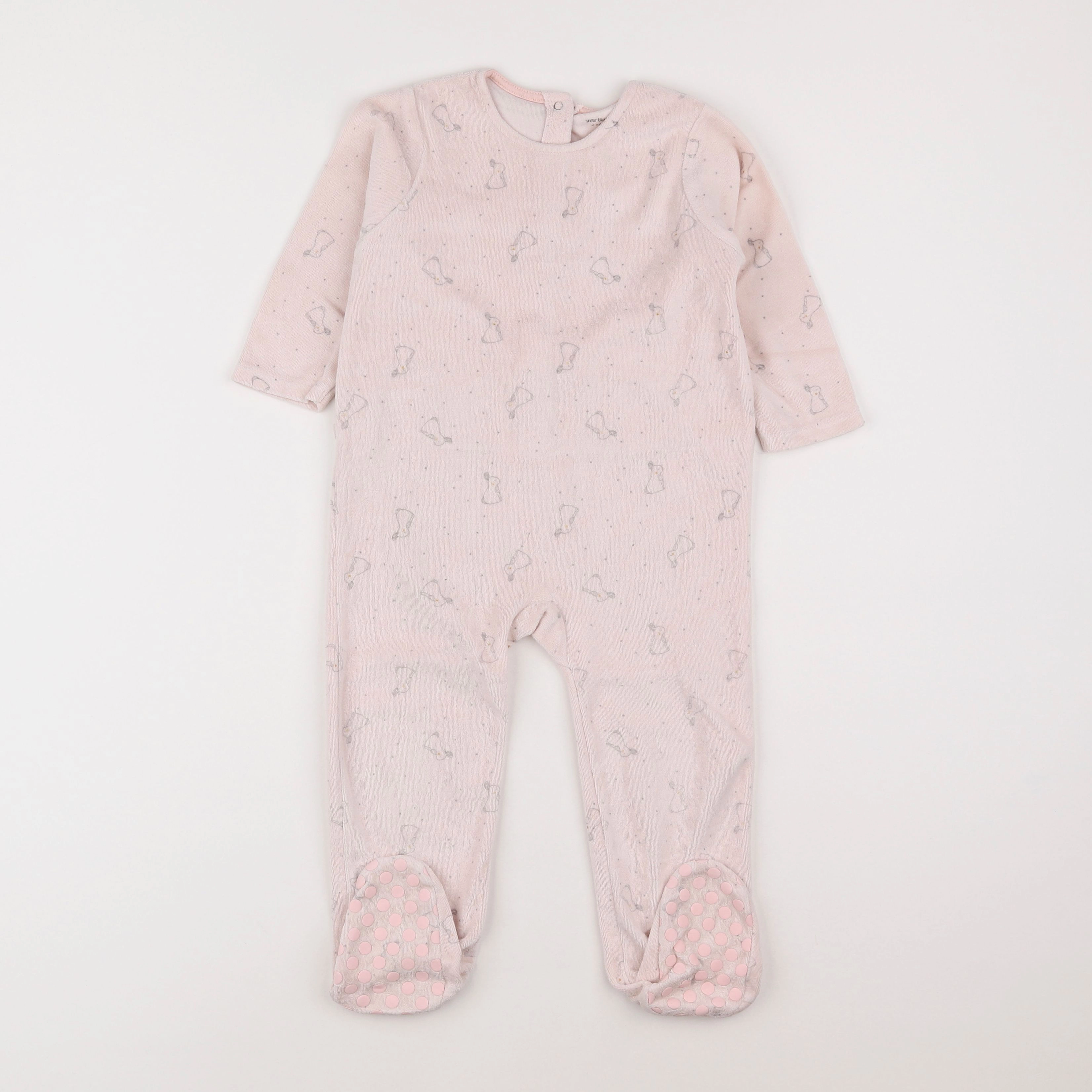 Vertbaudet - pyjama velours rose - 2 ans