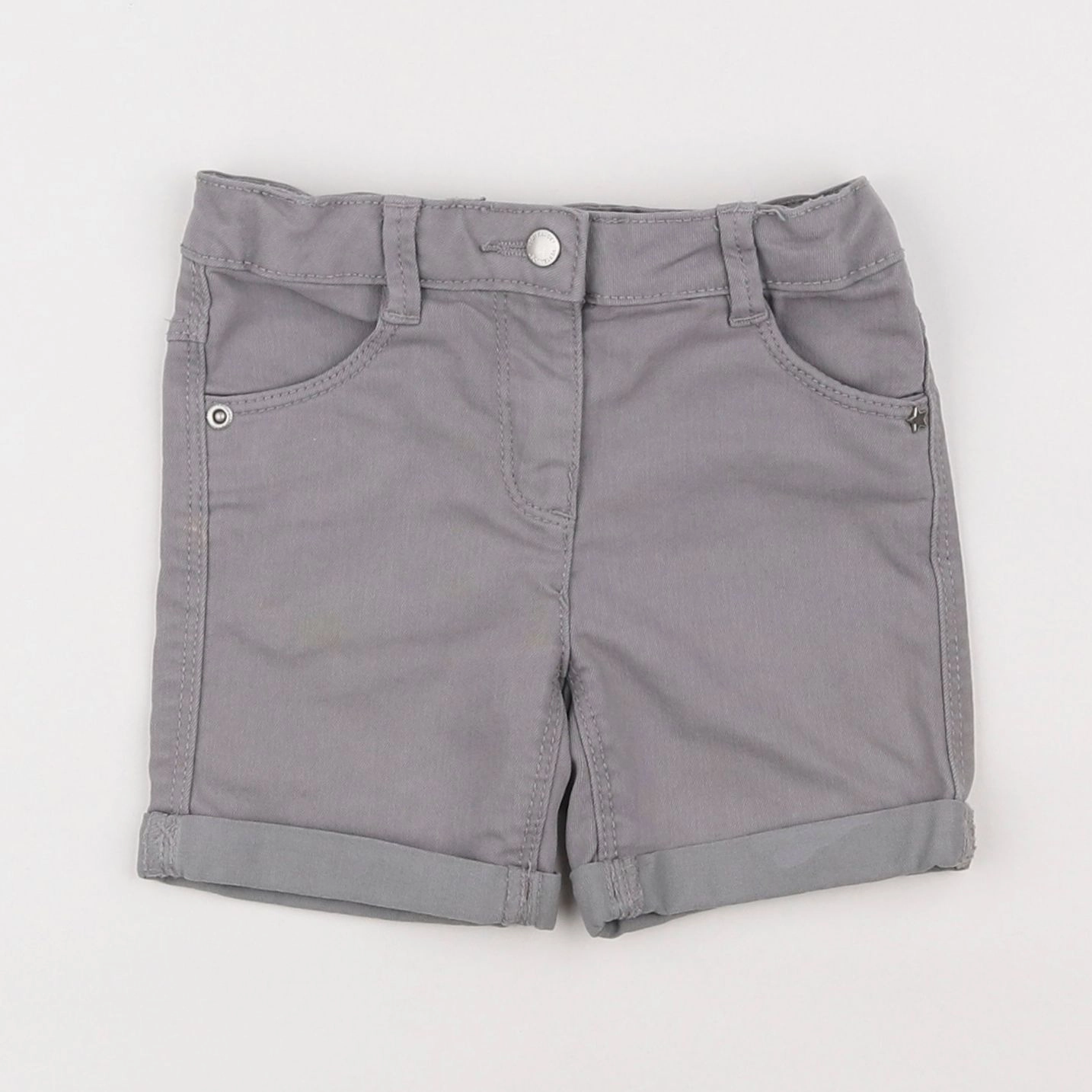 Vertbaudet - short gris - 2 ans