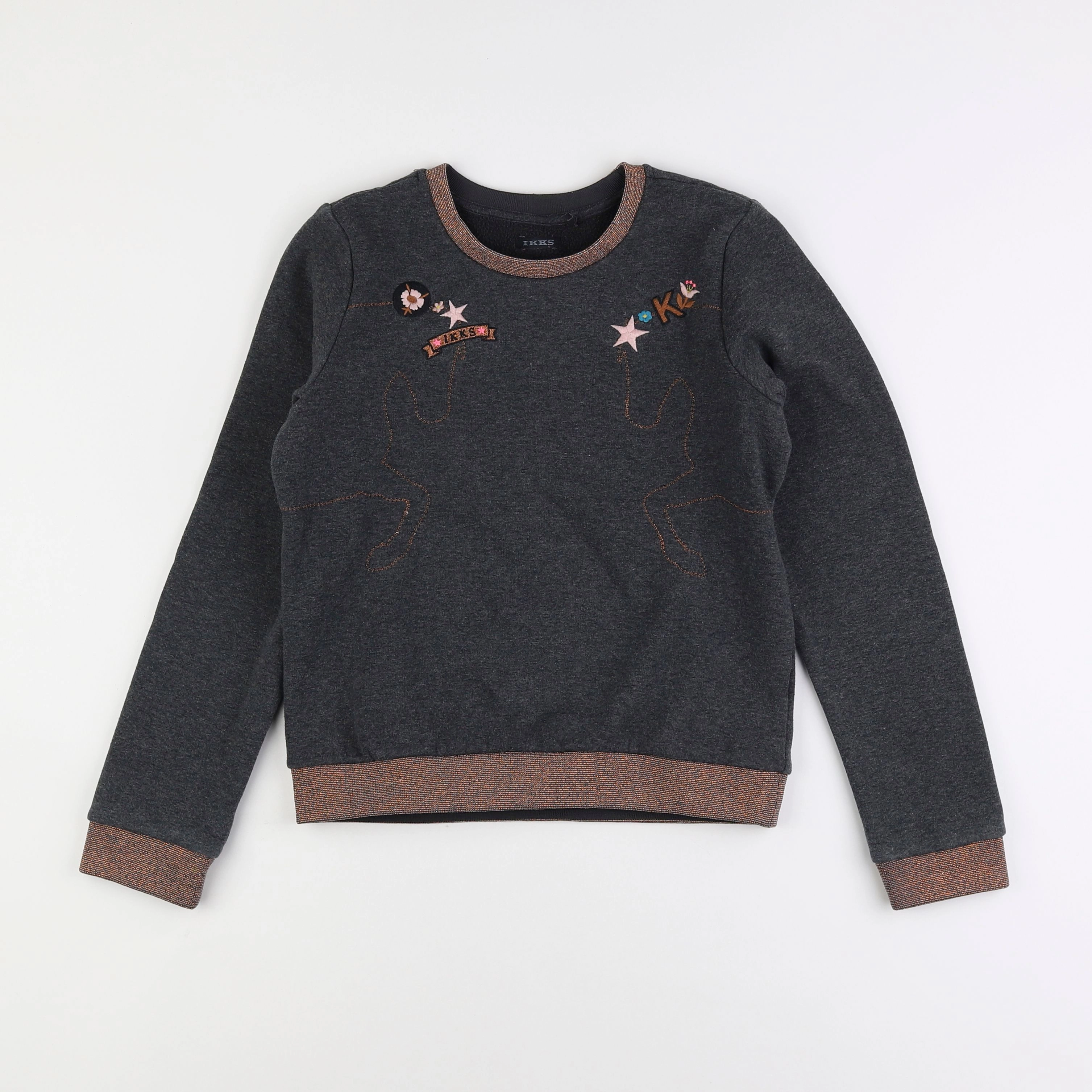 IKKS - sweat gris - 12 ans