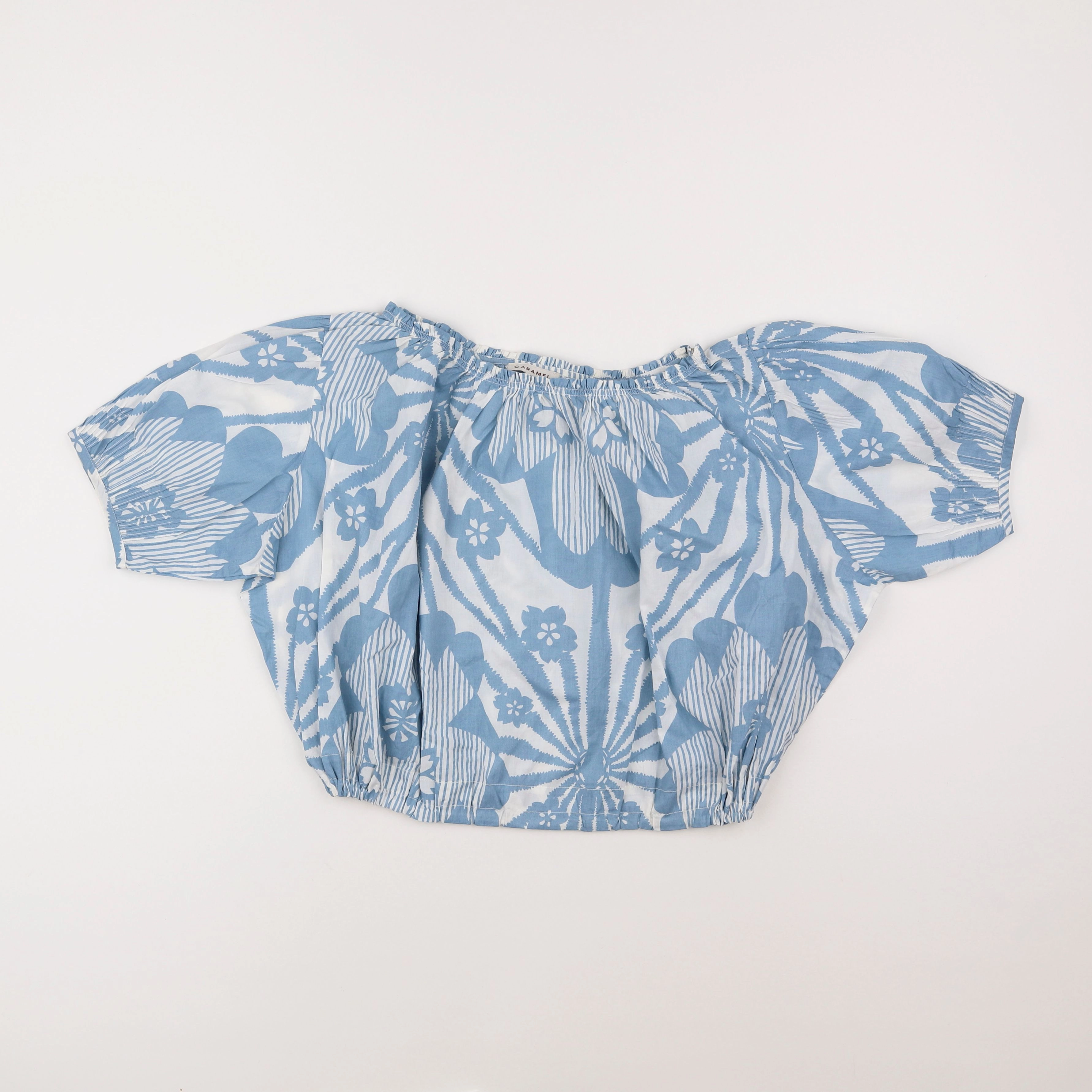 Caramel Baby & Child - crop-top blanc, bleu - 8 ans