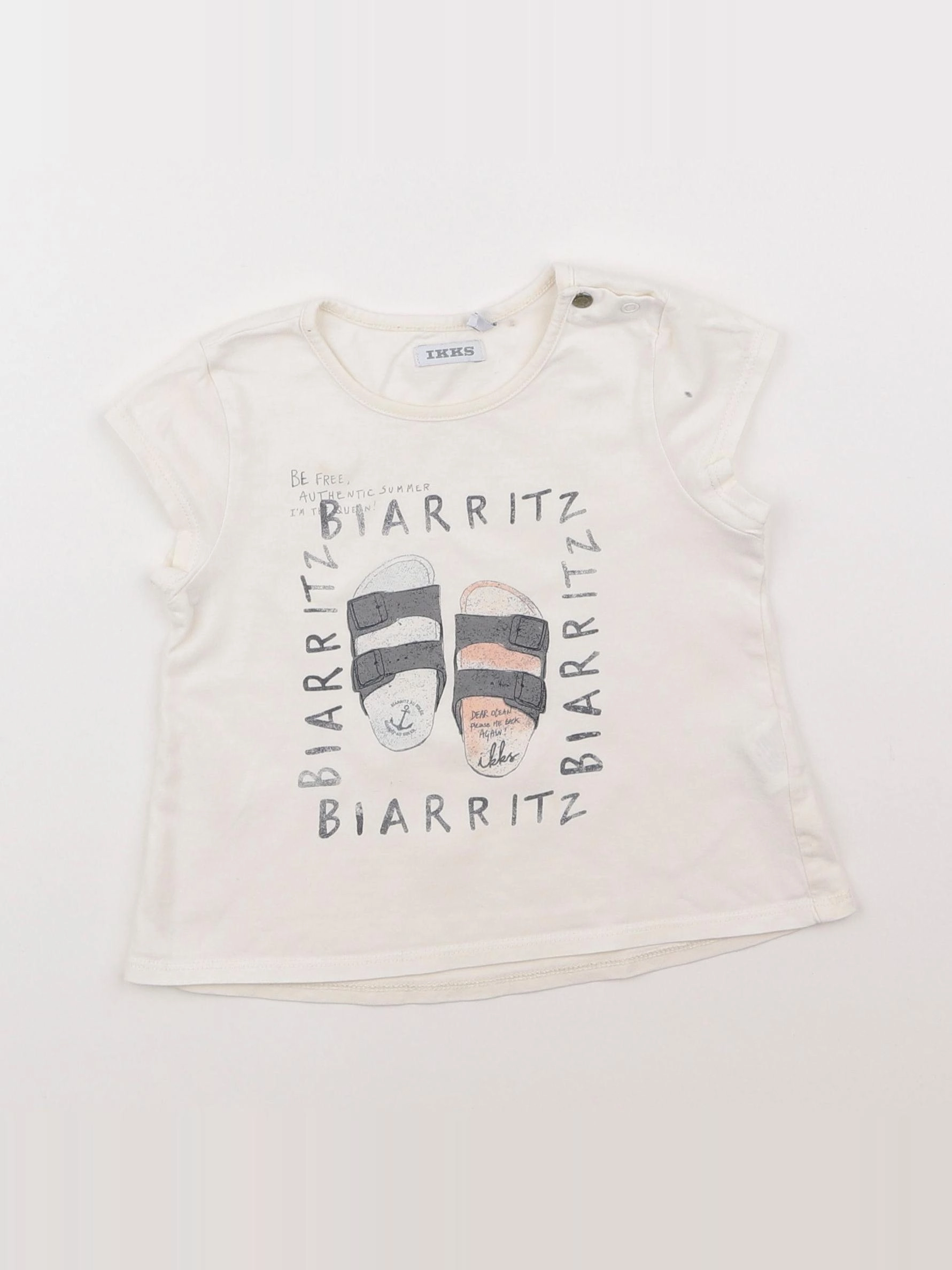 IKKS - tee-shirt blanc - 2 ans