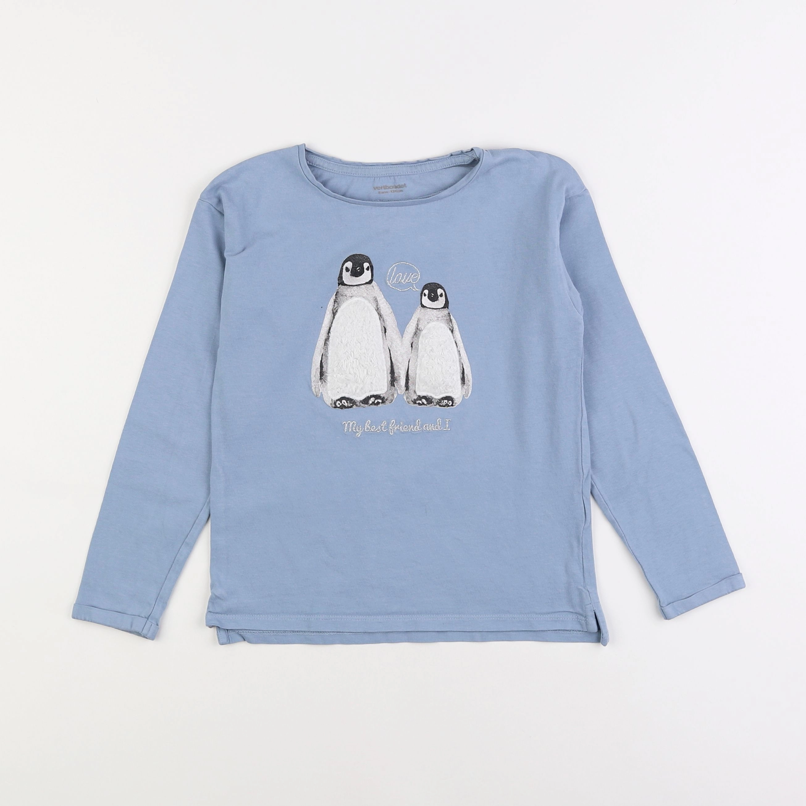 Vertbaudet - tee-shirt bleu - 8 ans