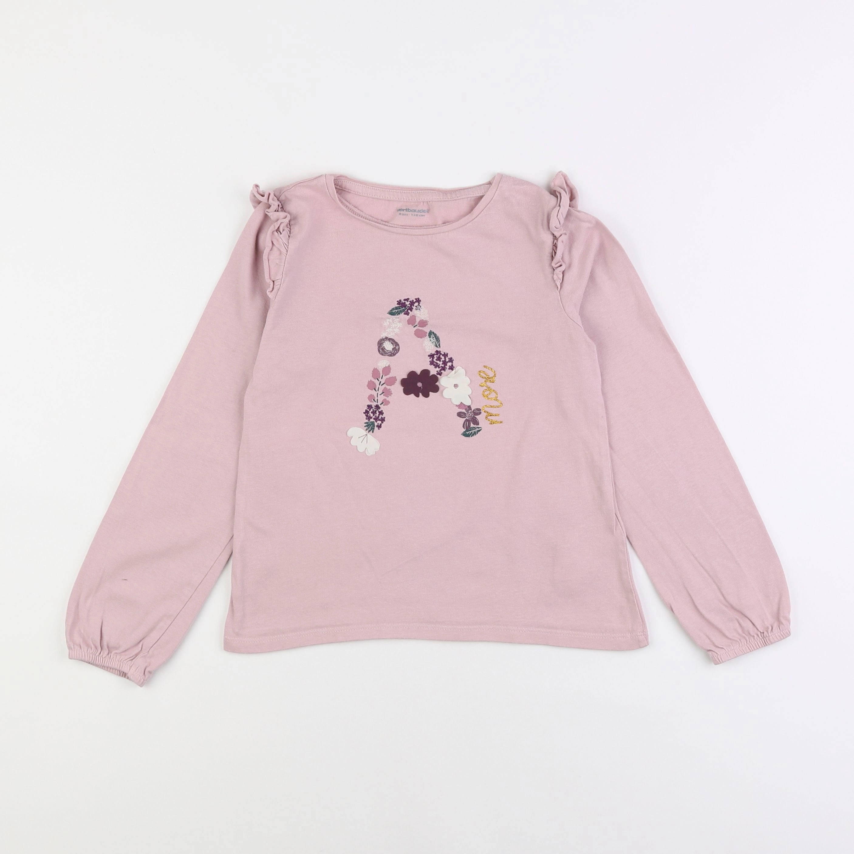 Vertbaudet - tee-shirt rose - 8 ans