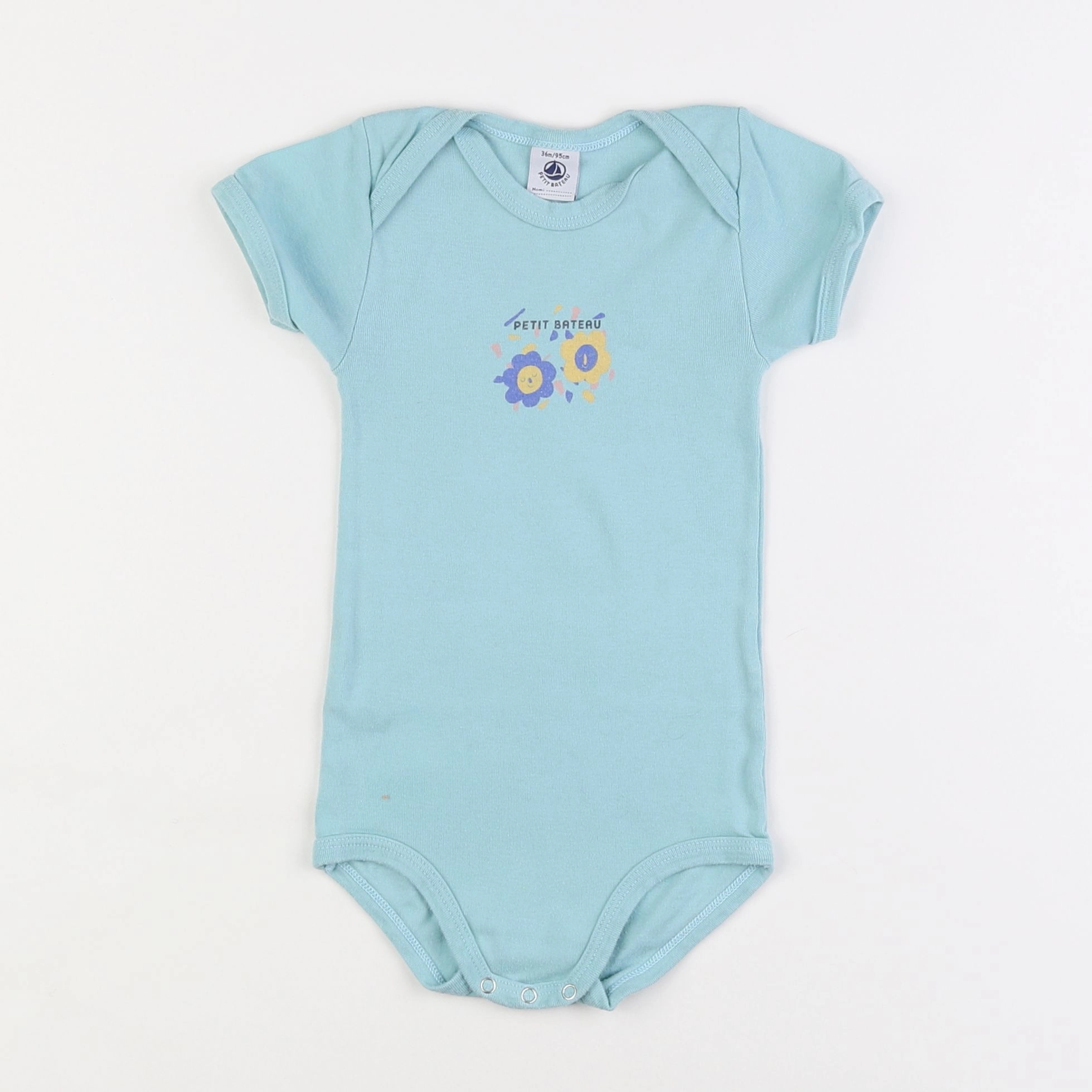 Petit Bateau - body vert - 3 ans