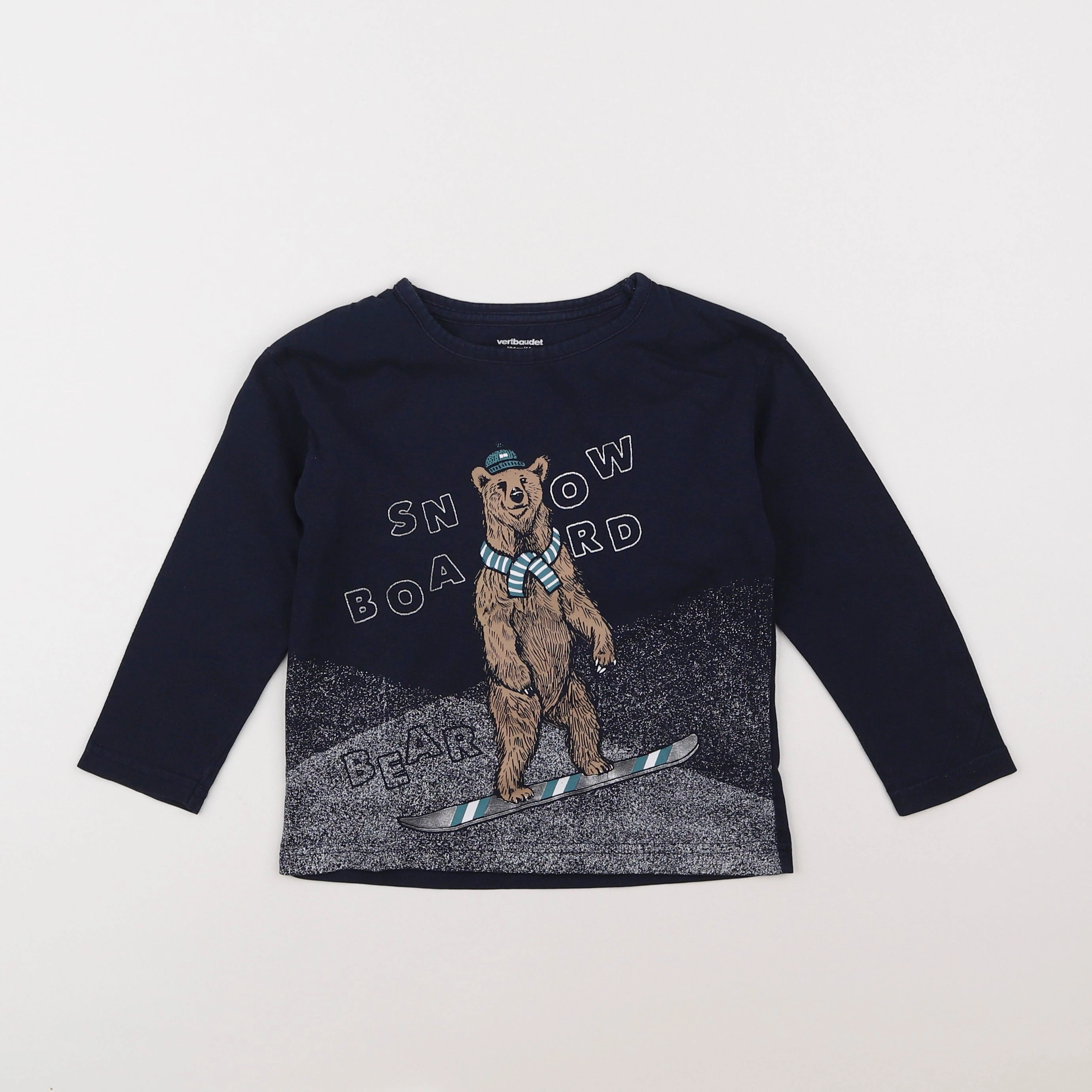 Vertbaudet - tee-shirt bleu - 4 ans