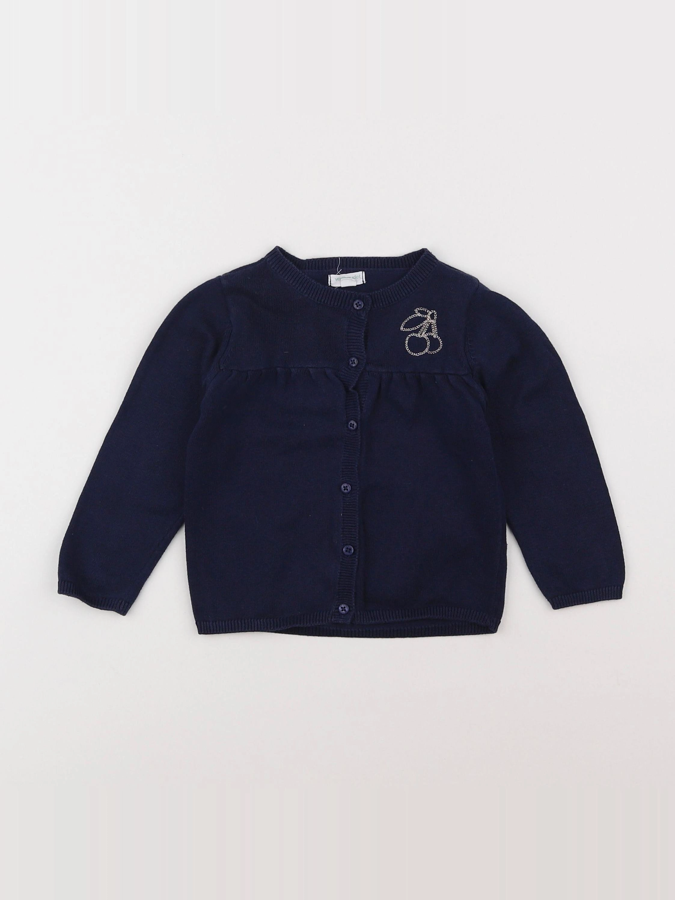 Vertbaudet - gilet bleu - 18 mois