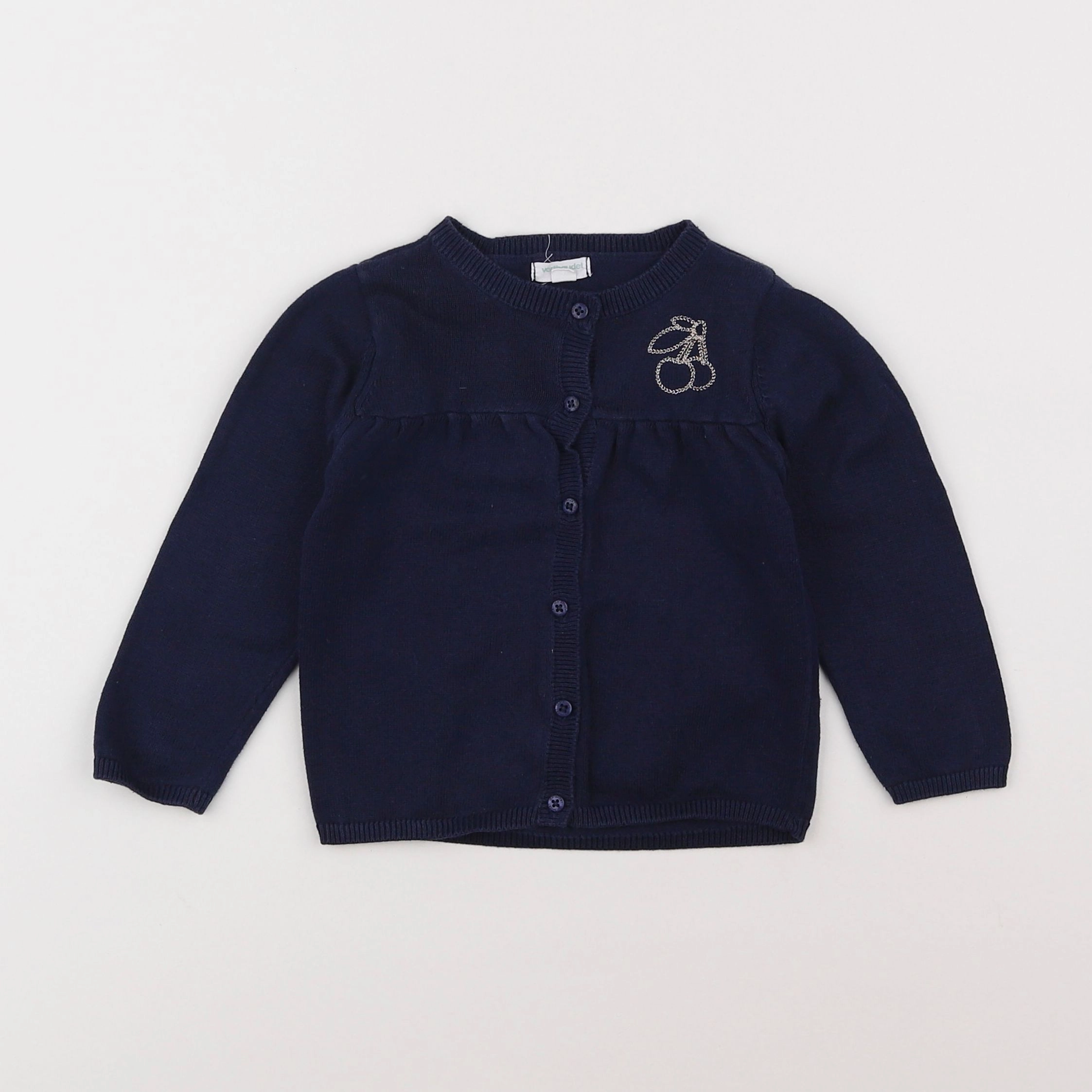 Vertbaudet - gilet bleu - 18 mois