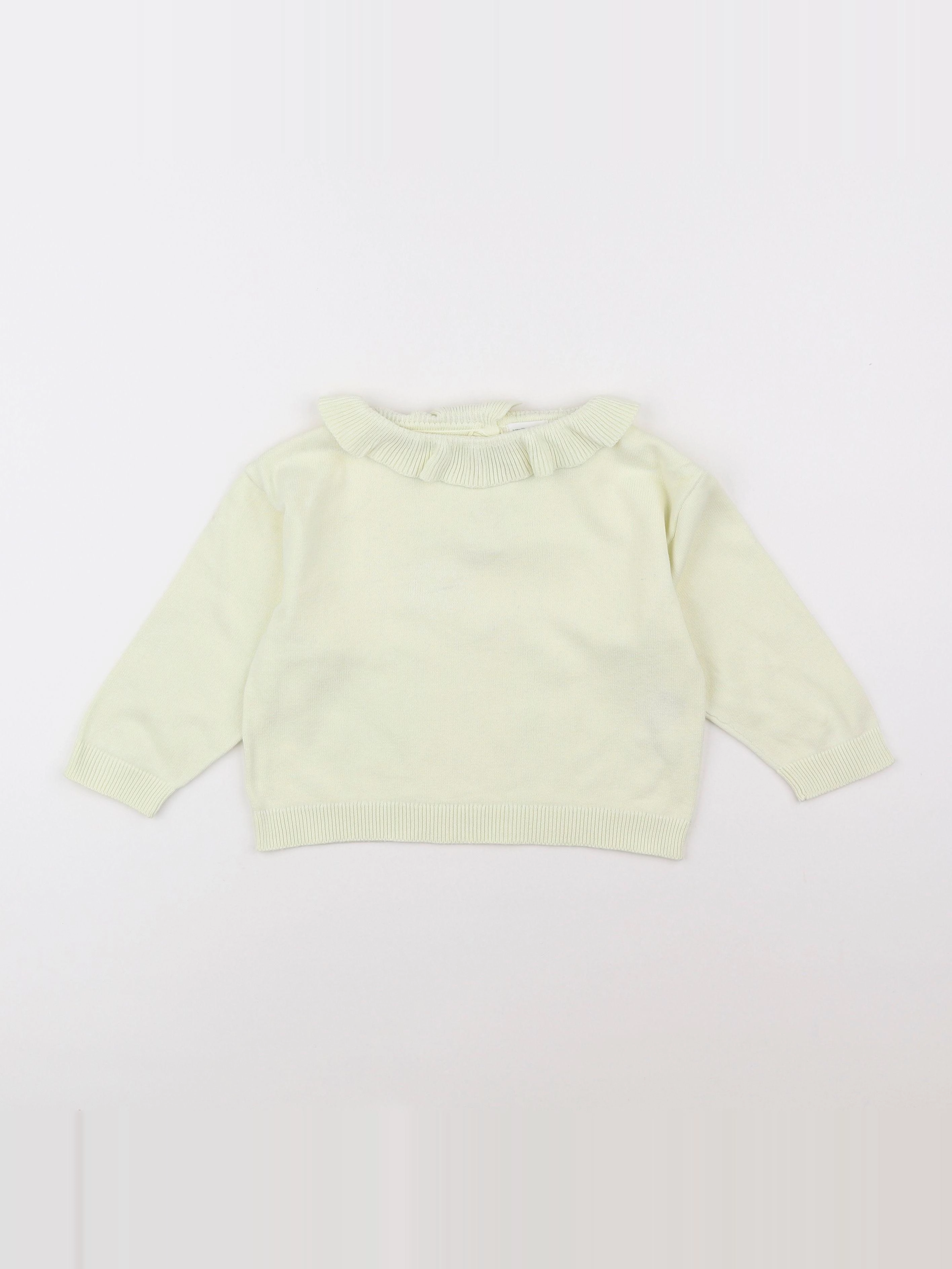 Vertbaudet - pull jaune - 2 ans