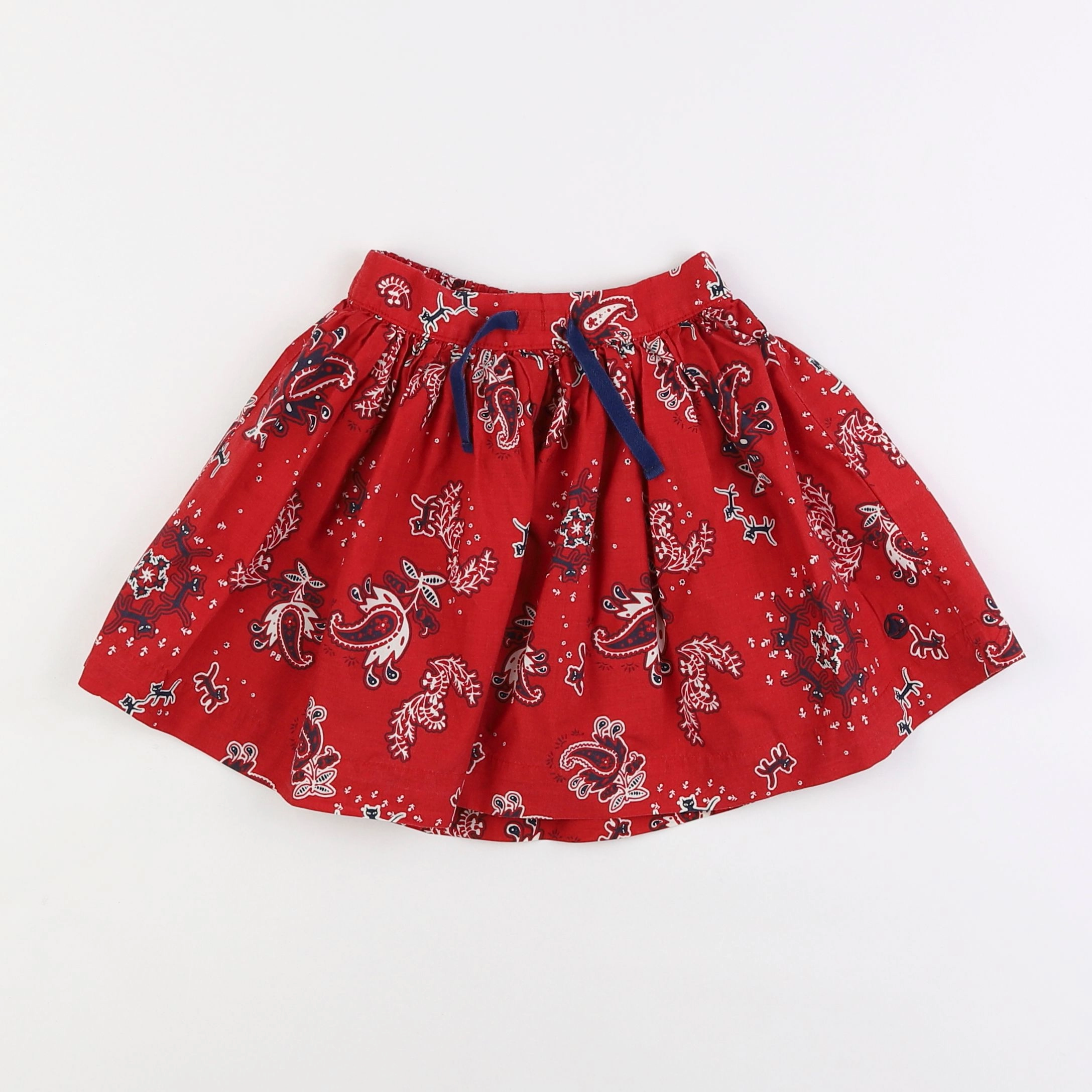 Petit Bateau - jupe rouge - 4 ans