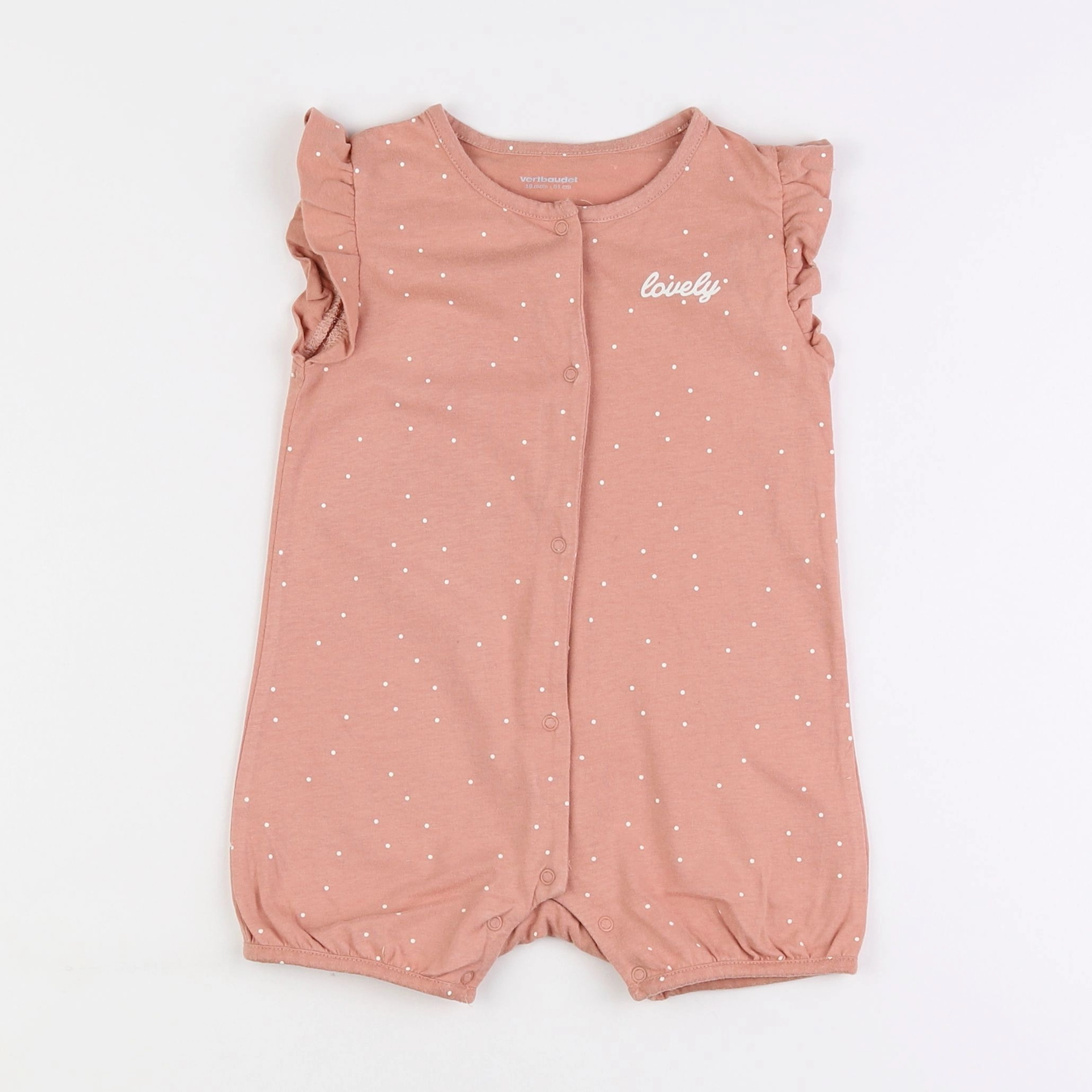 Vertbaudet - pyjama coton rose - 12 mois