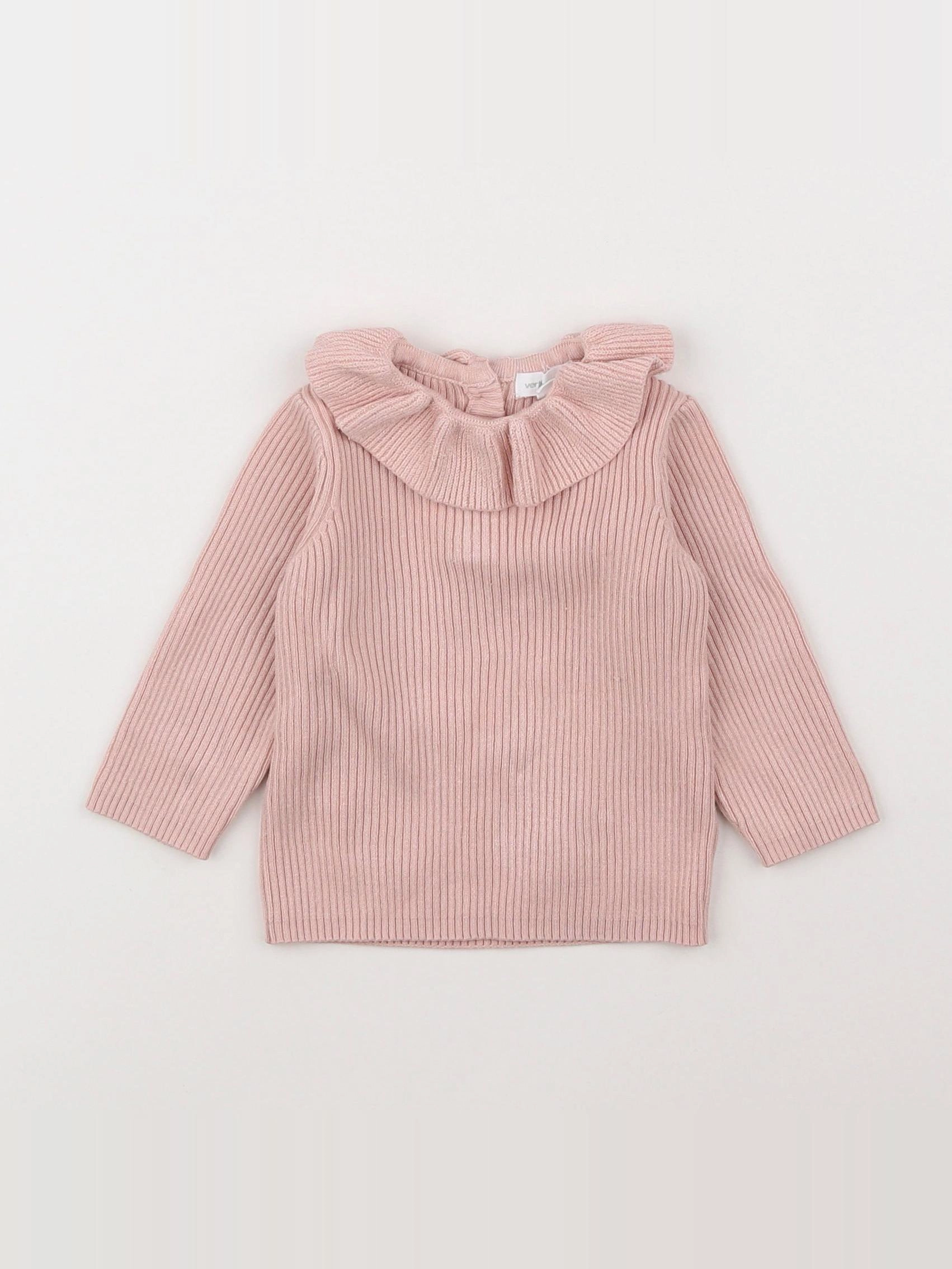 Vertbaudet - pull rose - 3 mois