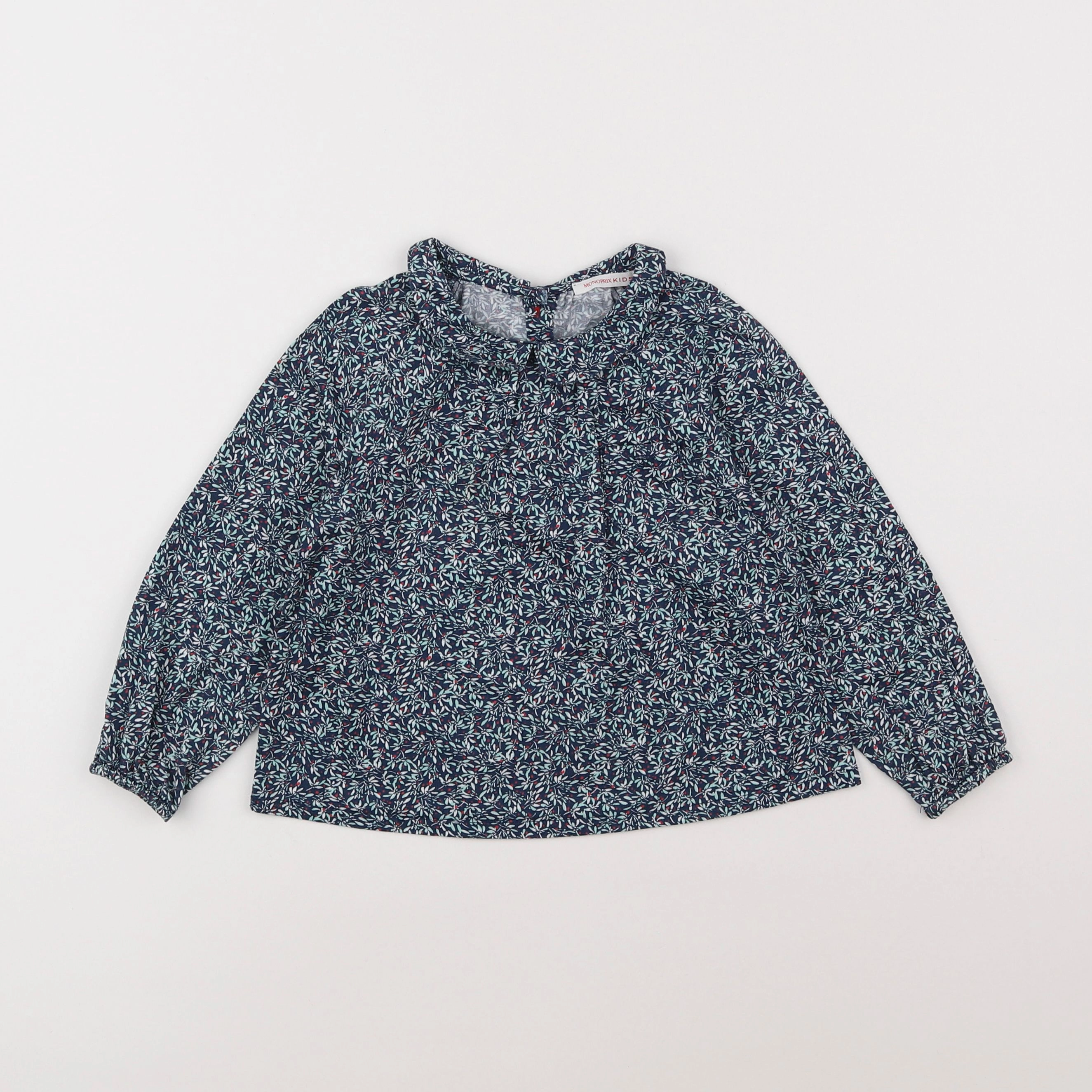 Monoprix - blouse bleu - 3 ans