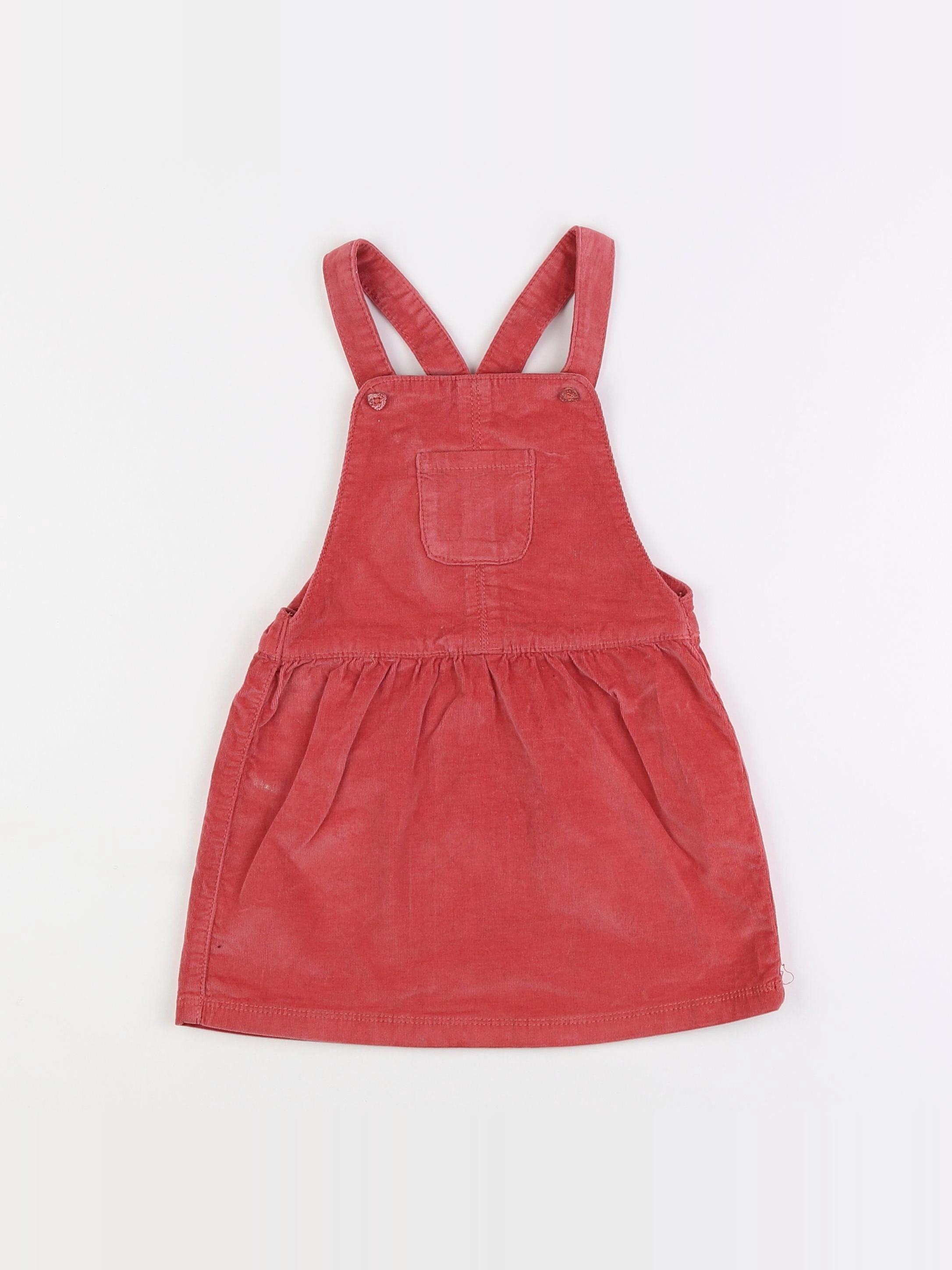 Tape à l'oeil - robe rose, rouge - 2 ans