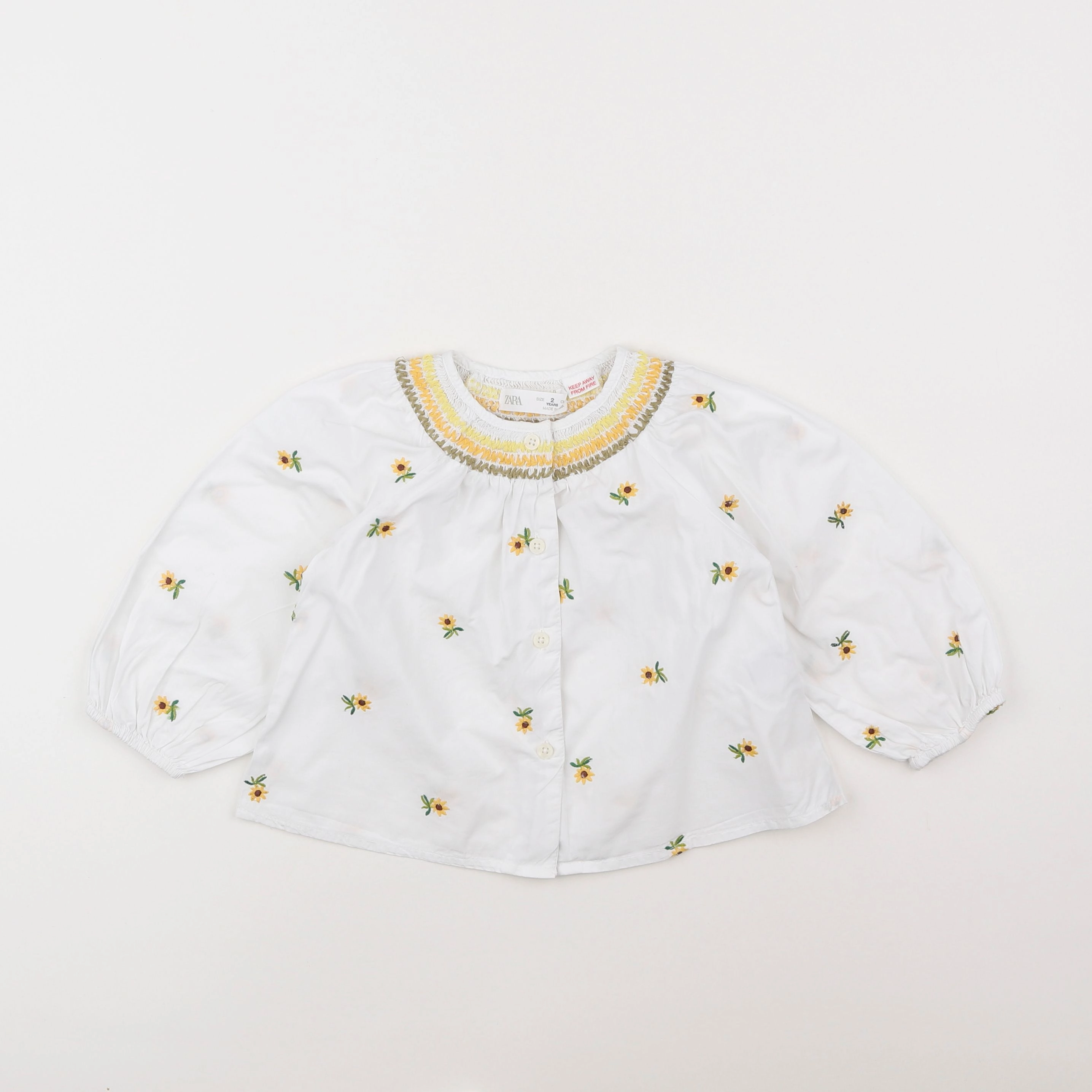 Zara - blouse blanc - 2 ans