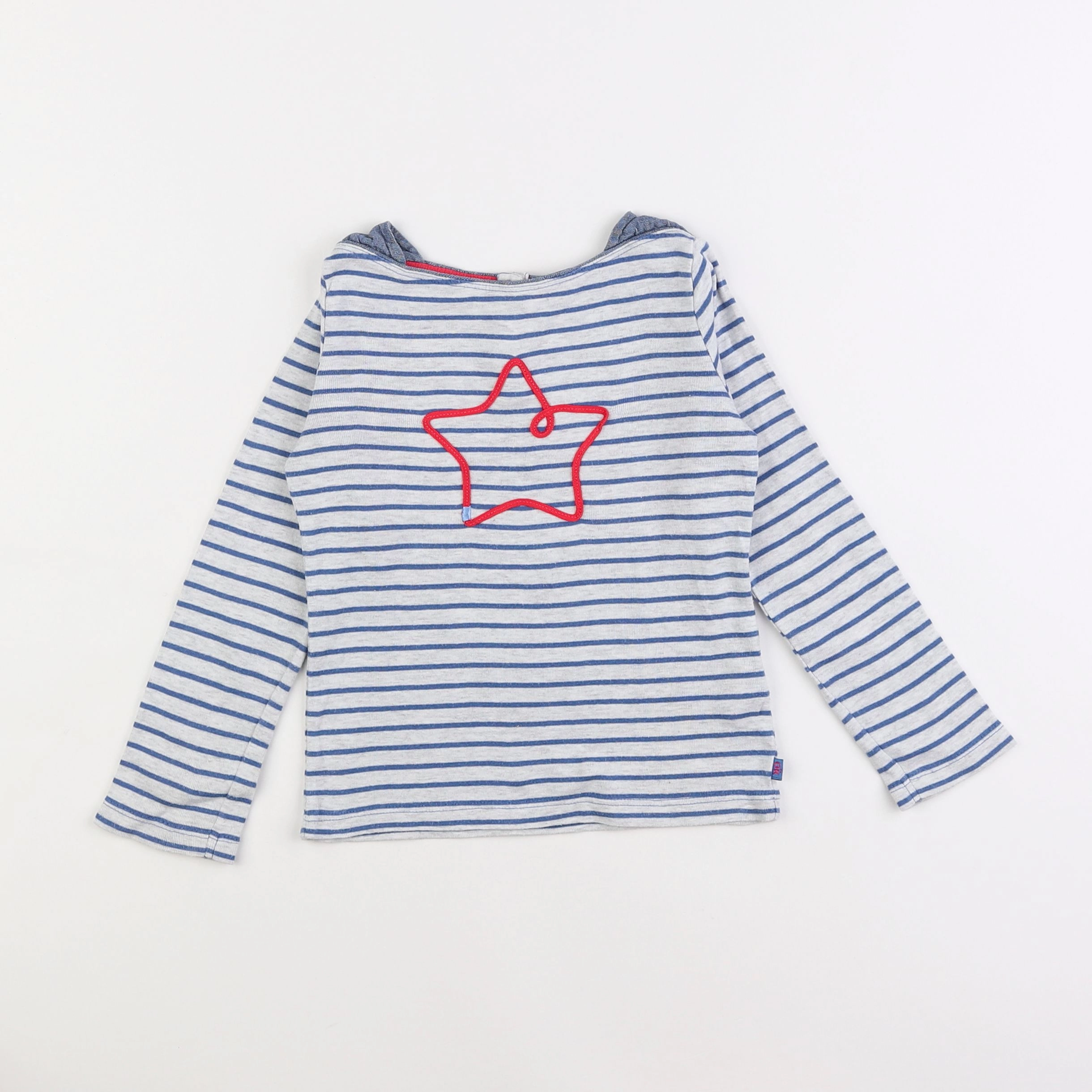 Okaidi - tee-shirt beige, bleu - 5 ans