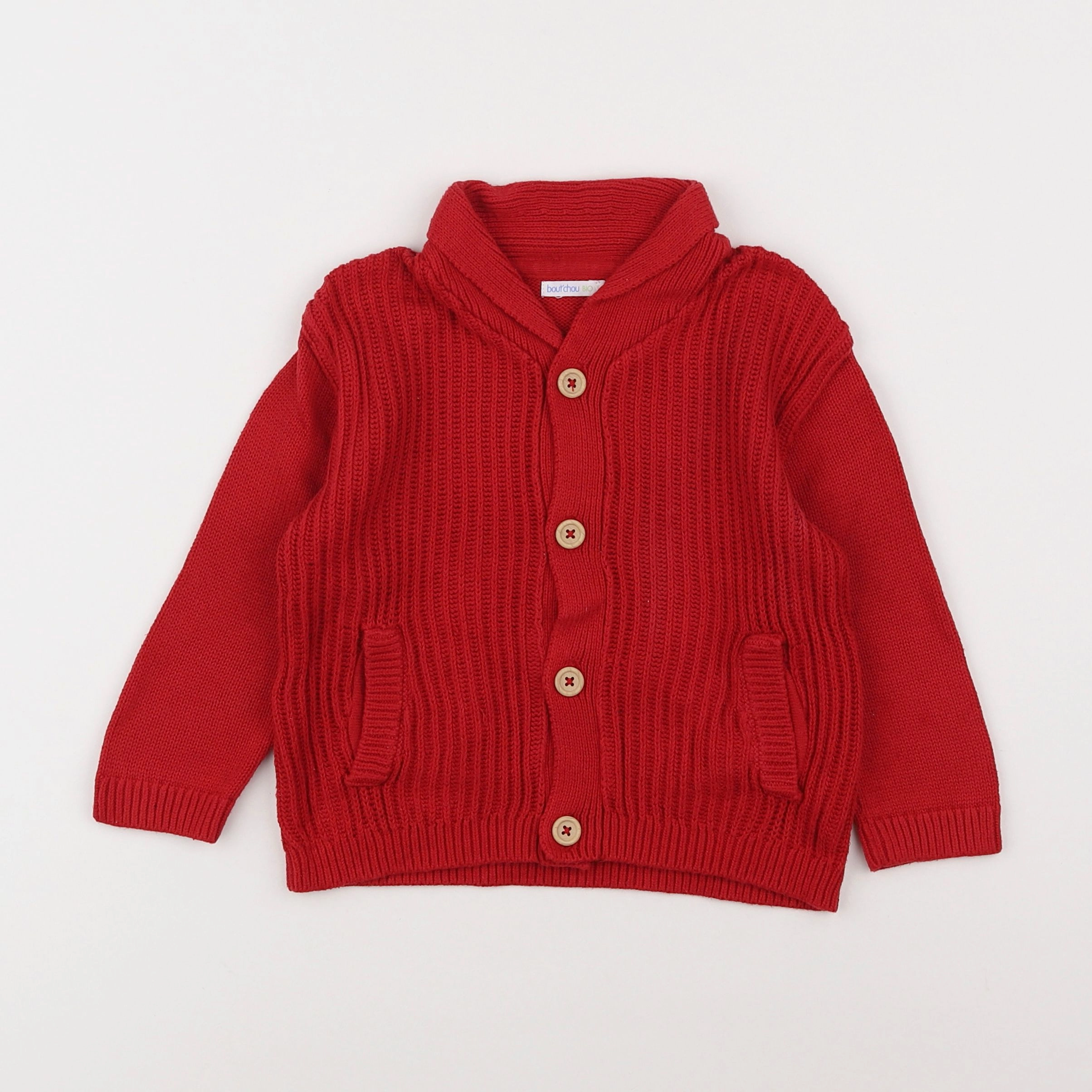 Boutchou - gilet rouge - 3 ans