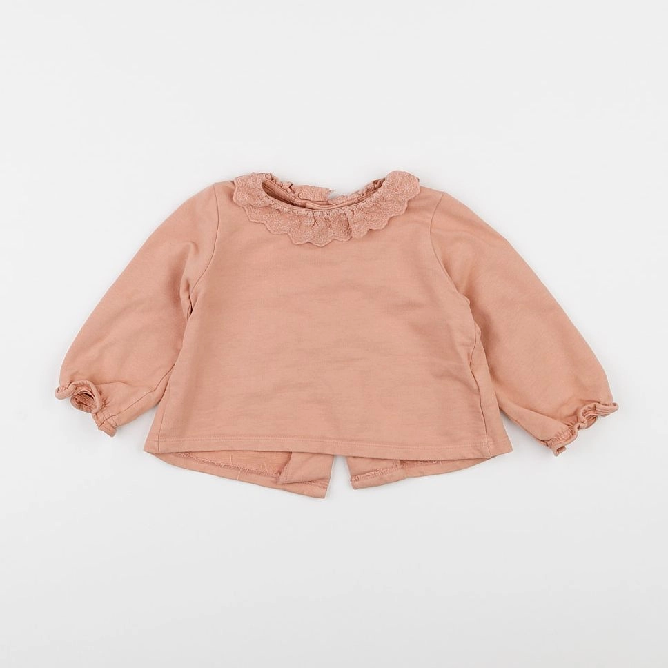 Vertbaudet - sweat rose - 18 mois